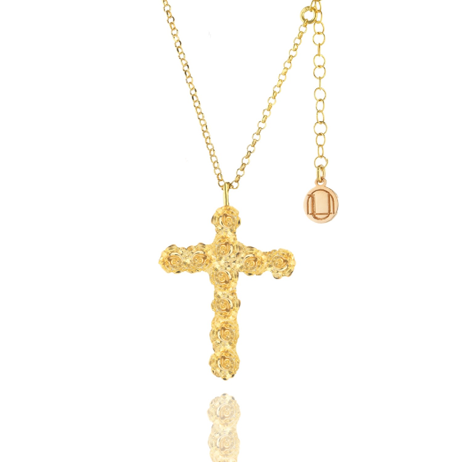 Unaloe Women's Cross Legend Necklace In Gold Plated Sterling Silver In Gold