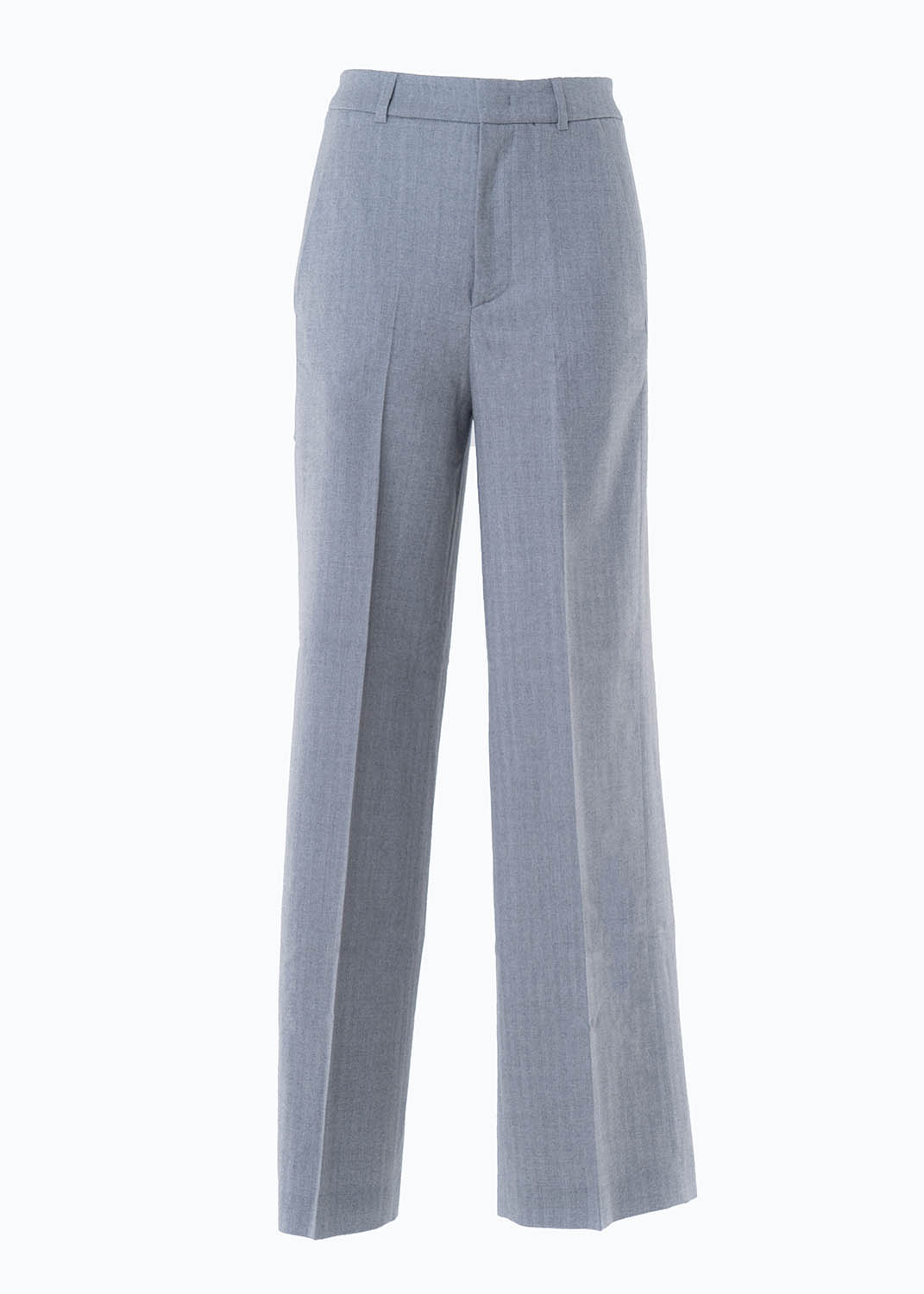 Altramoda Redressing The World Wide-leg Grey Women's Trousers In Responsible Wool In Grey