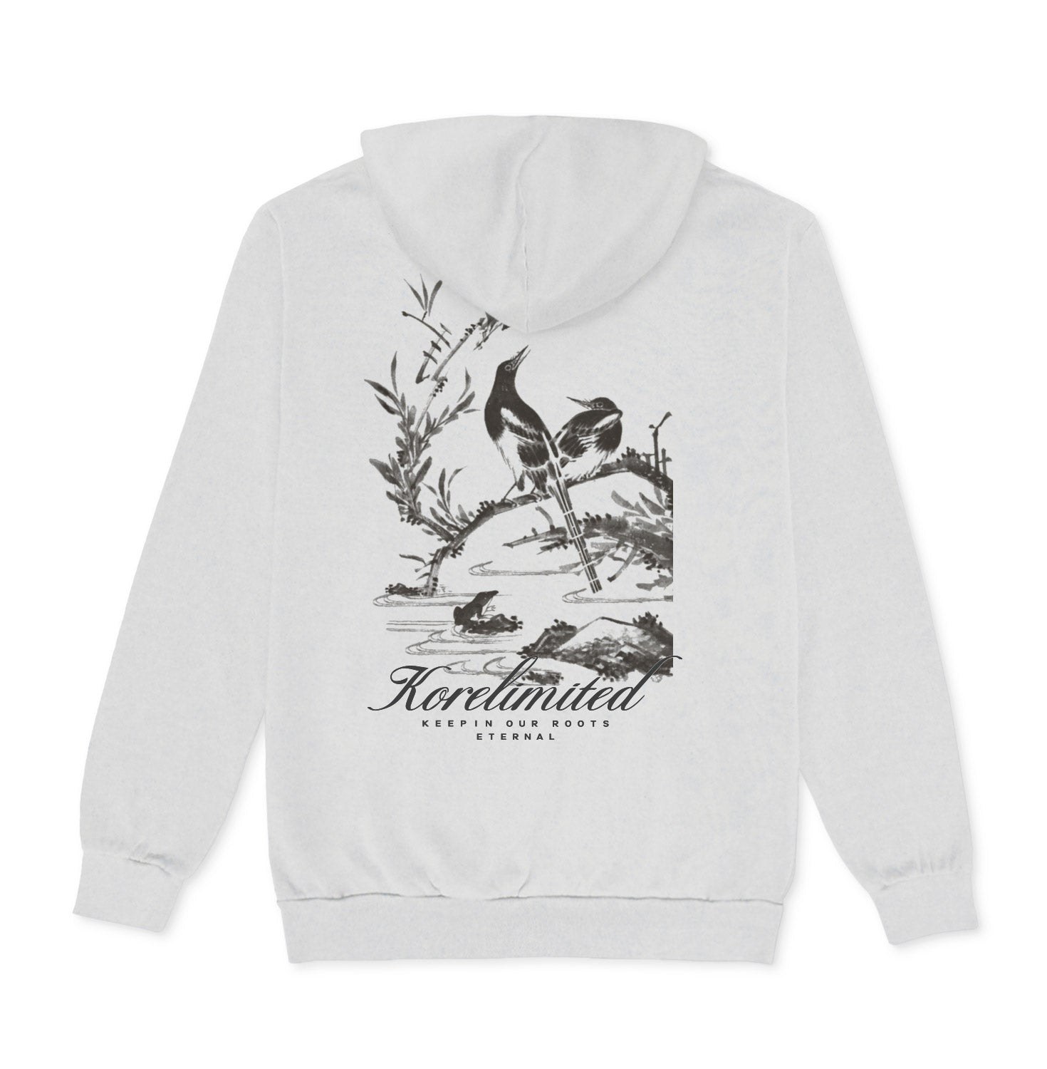 Korelimited 3456 Magpie Hoodie In Washed Grey In White