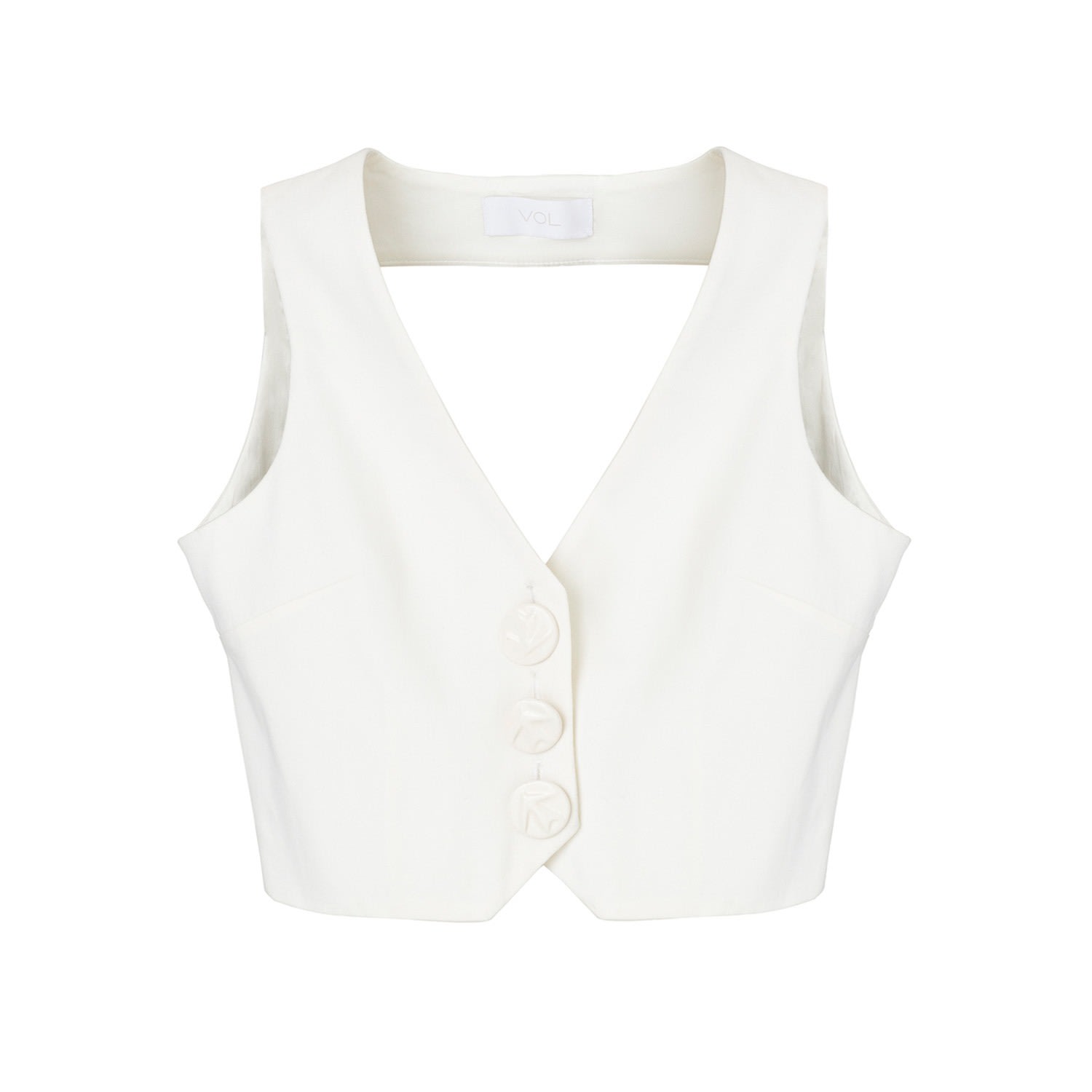 Vestiaire D'un Oiseau Libre Women's White Piano Open Back Vest In White