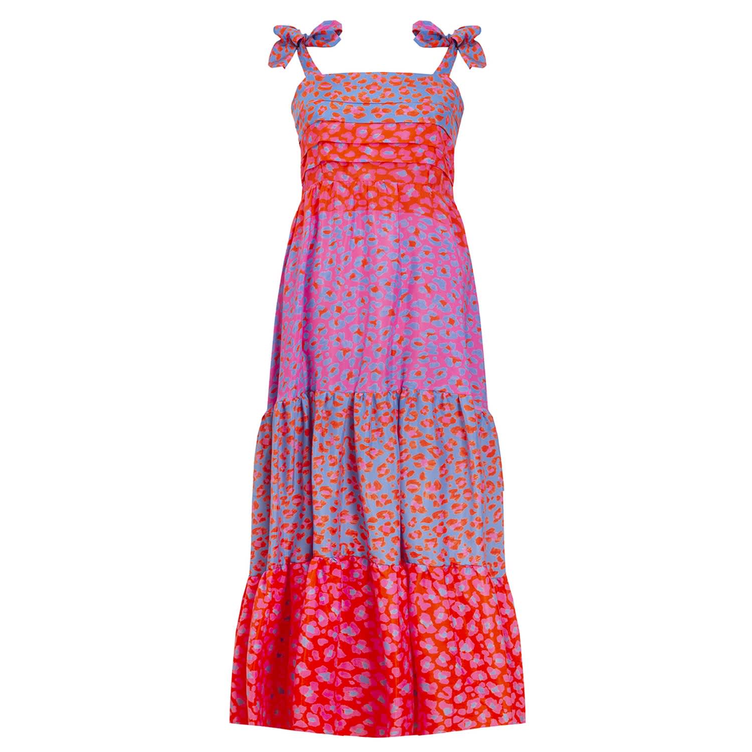 tie shoulder maxi dress