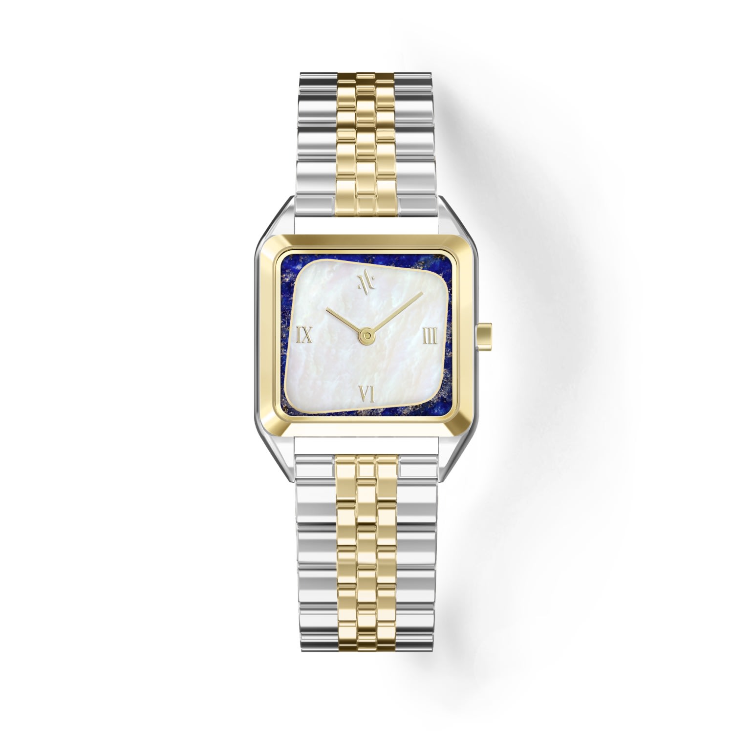 Women’s White / Gold / Blue Geminus Lapis Lazuli & Pearl Watch - Gold And Silver One Size Vanna