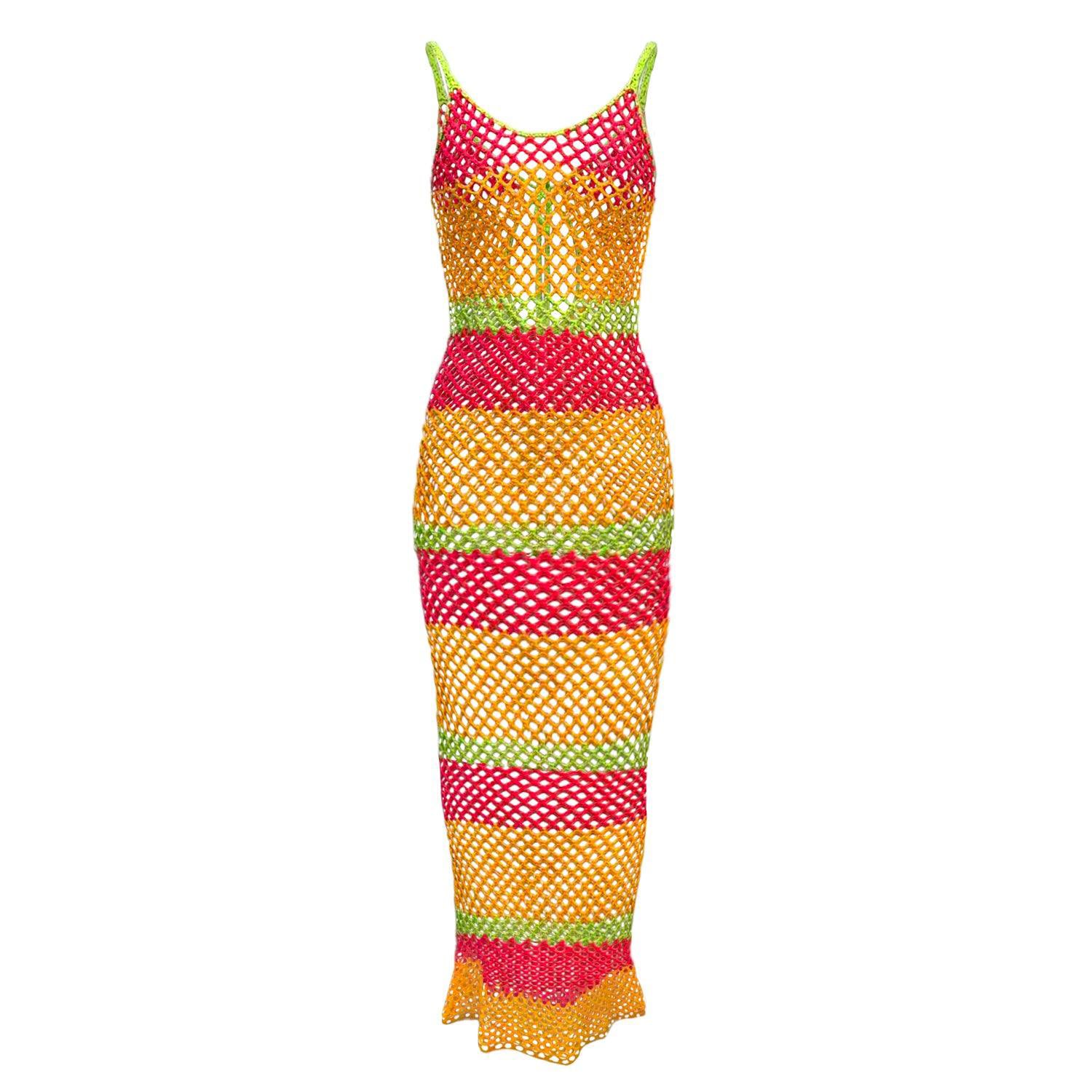 Elsie & Fred Women's The Es Vedrà Crochet Maxi Dress In Yellow