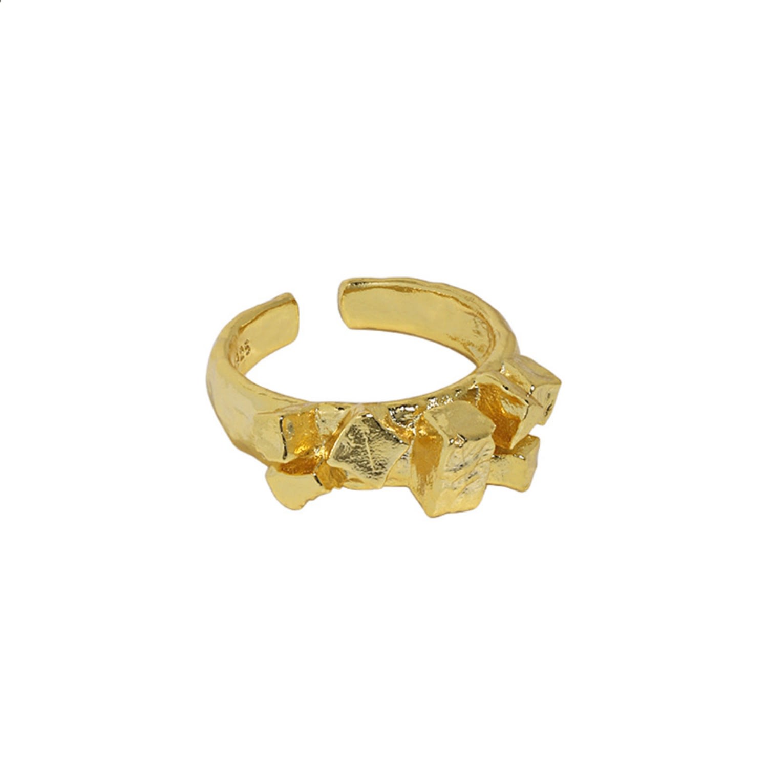 Women’s Ellora Gold Vermeil Silver Organic Cobble Ring Janus Edinburgh