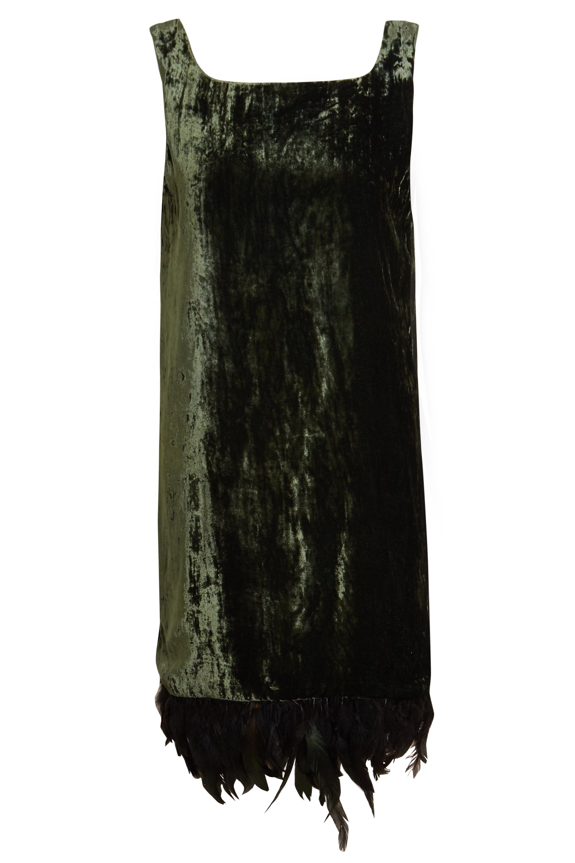 Women’s Green / Black Silk Velvet Dress S/M Sarvin