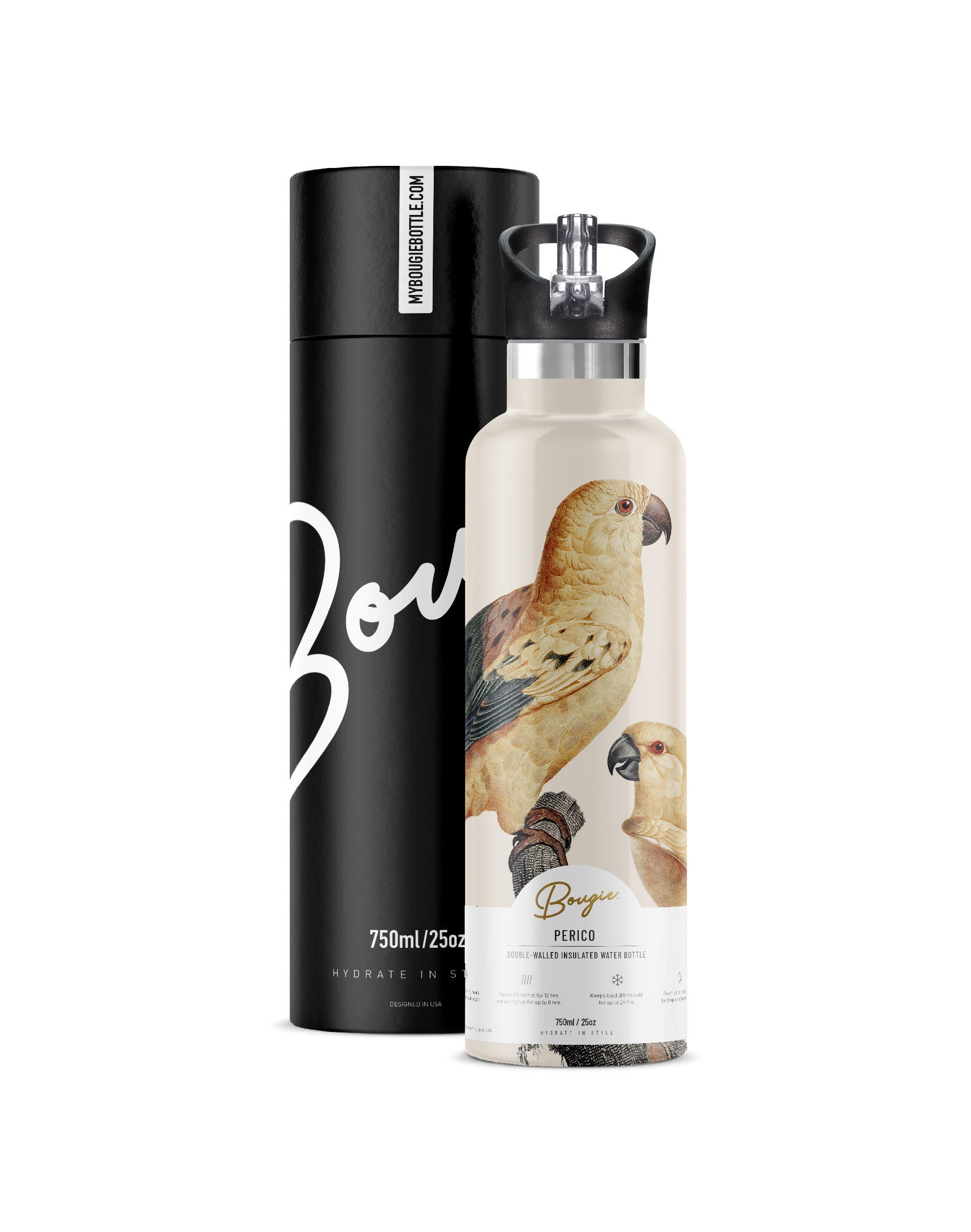 Neutrals Perico Insulated Water Bottle With Flip ’N’ Sip Lid My Bougie Bottle