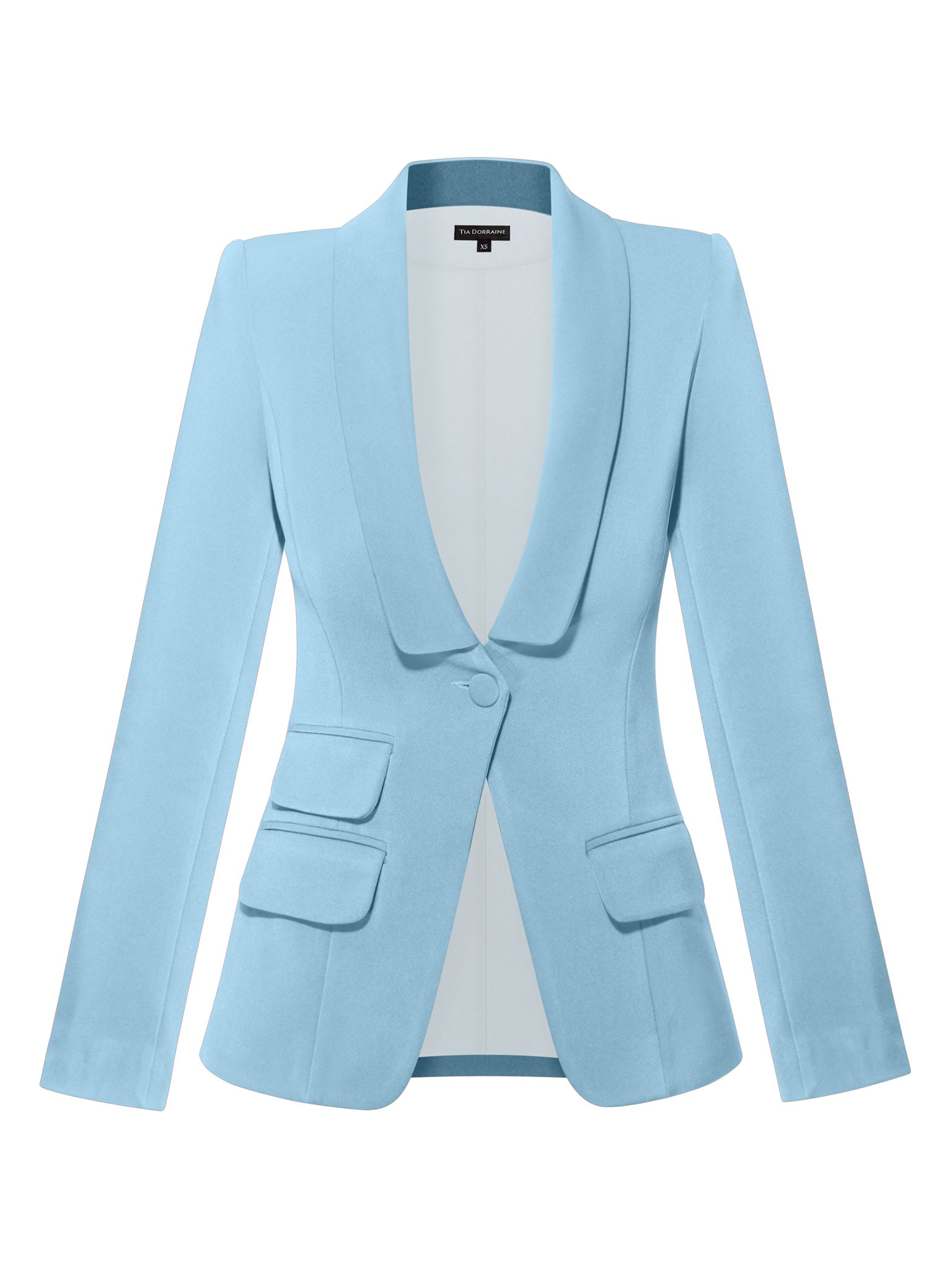 Tia Dorraine Women's Vision Timeless Single-breasted Blazer, Light Blue In Blue
