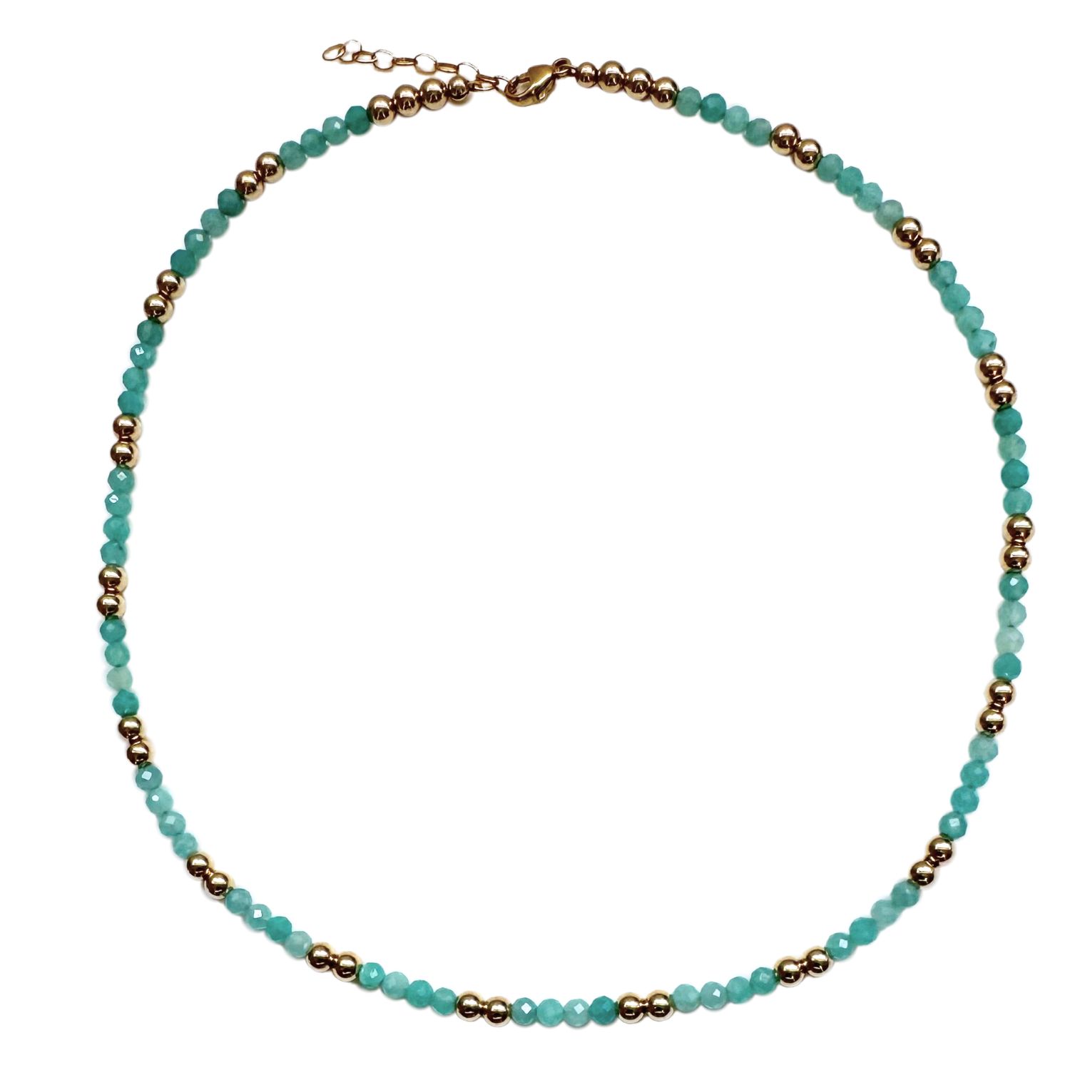 Herself Collections Women's Blue / Gold Amazonite Choker