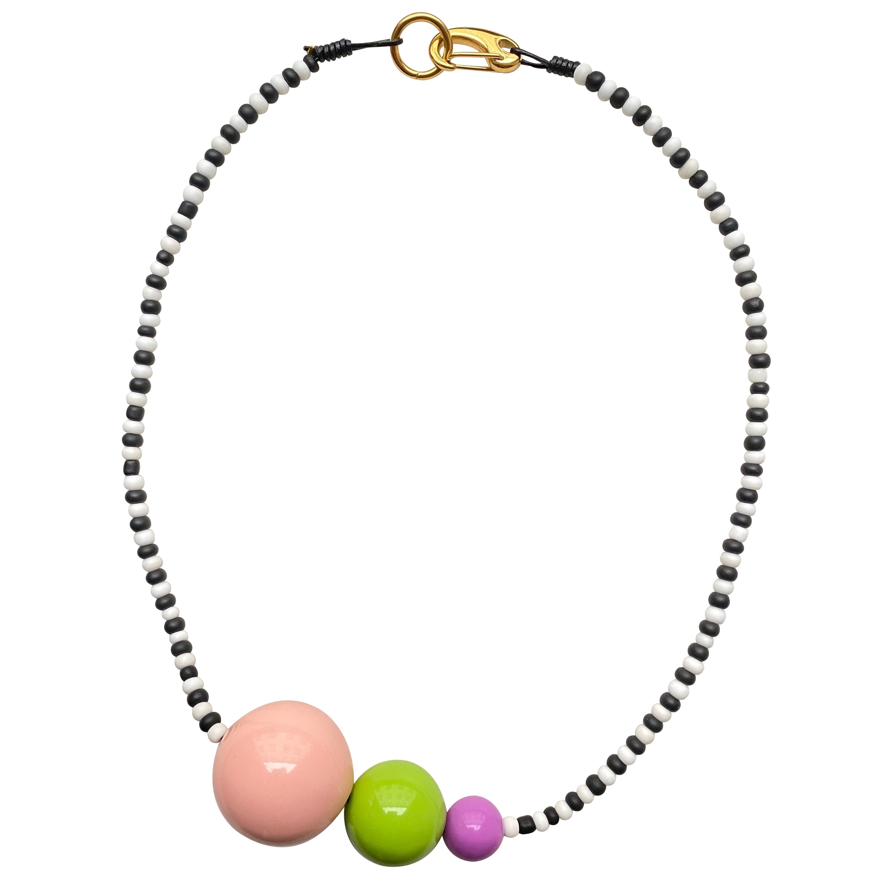 Smilla Brav Women's Black / White Necklace Ecobonbon
