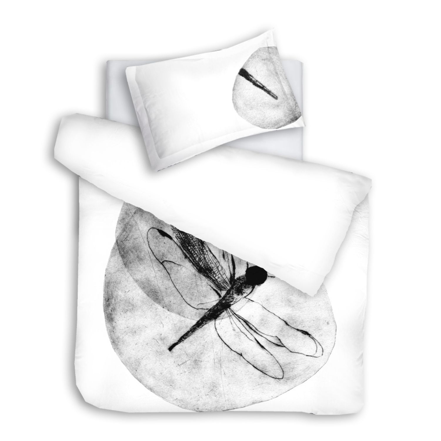 Decoflux Home Cotton Bedding Set 'flight' In White Uk Single In White