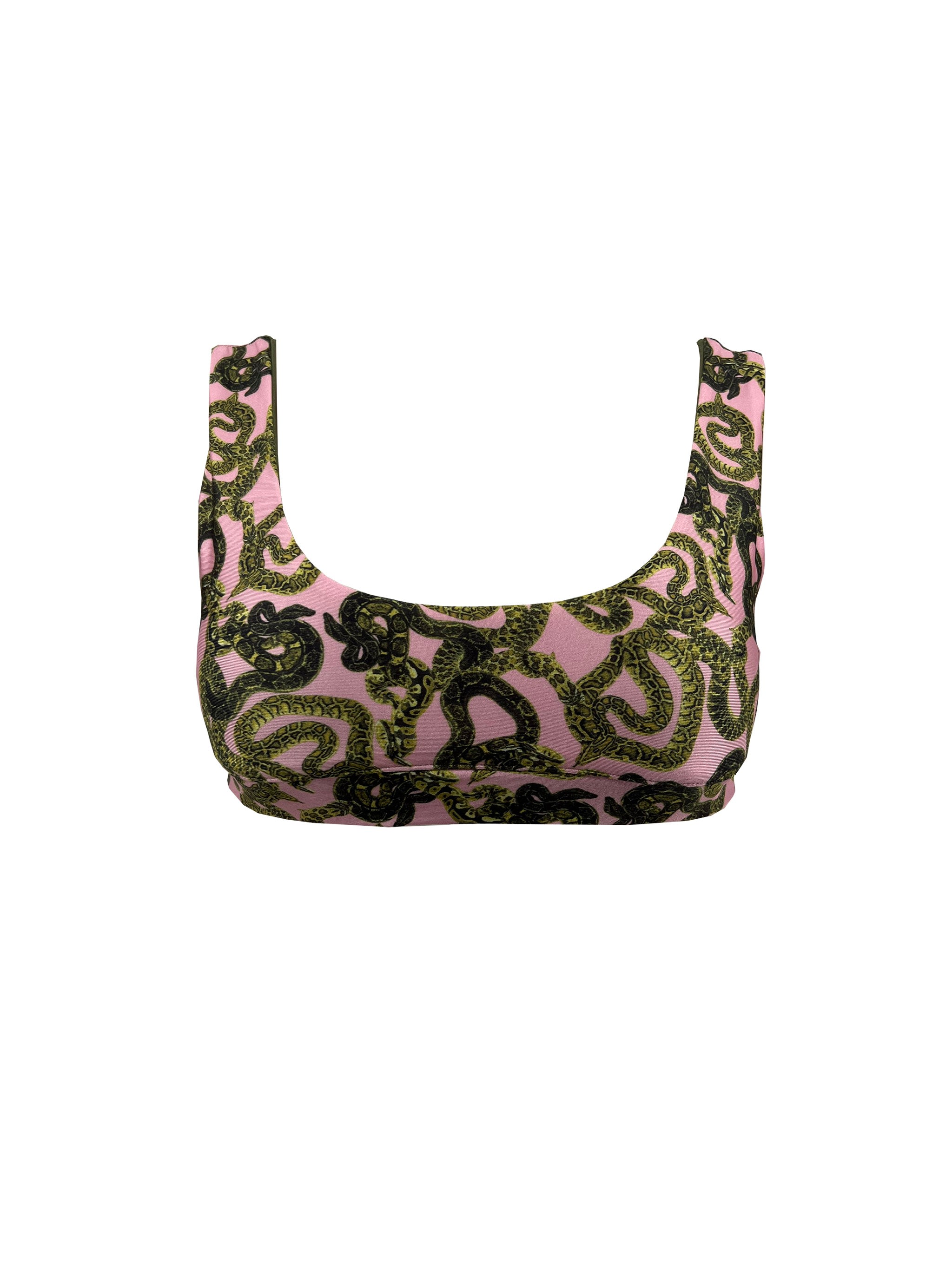 Women’s Pink / Purple Snake Print Bralette - Bubble Gum Small Monzlapur New York