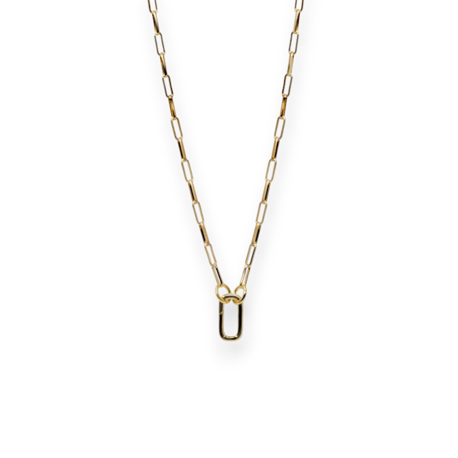 Alexie Of Athens Women's Gold Paper Clip Charm Chain