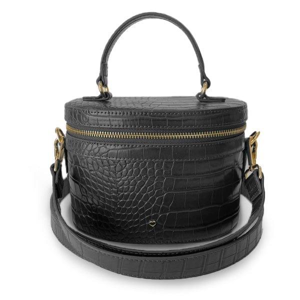 Jlr London Women's Vegan Leather Croc Aspen Circle Bag - Black