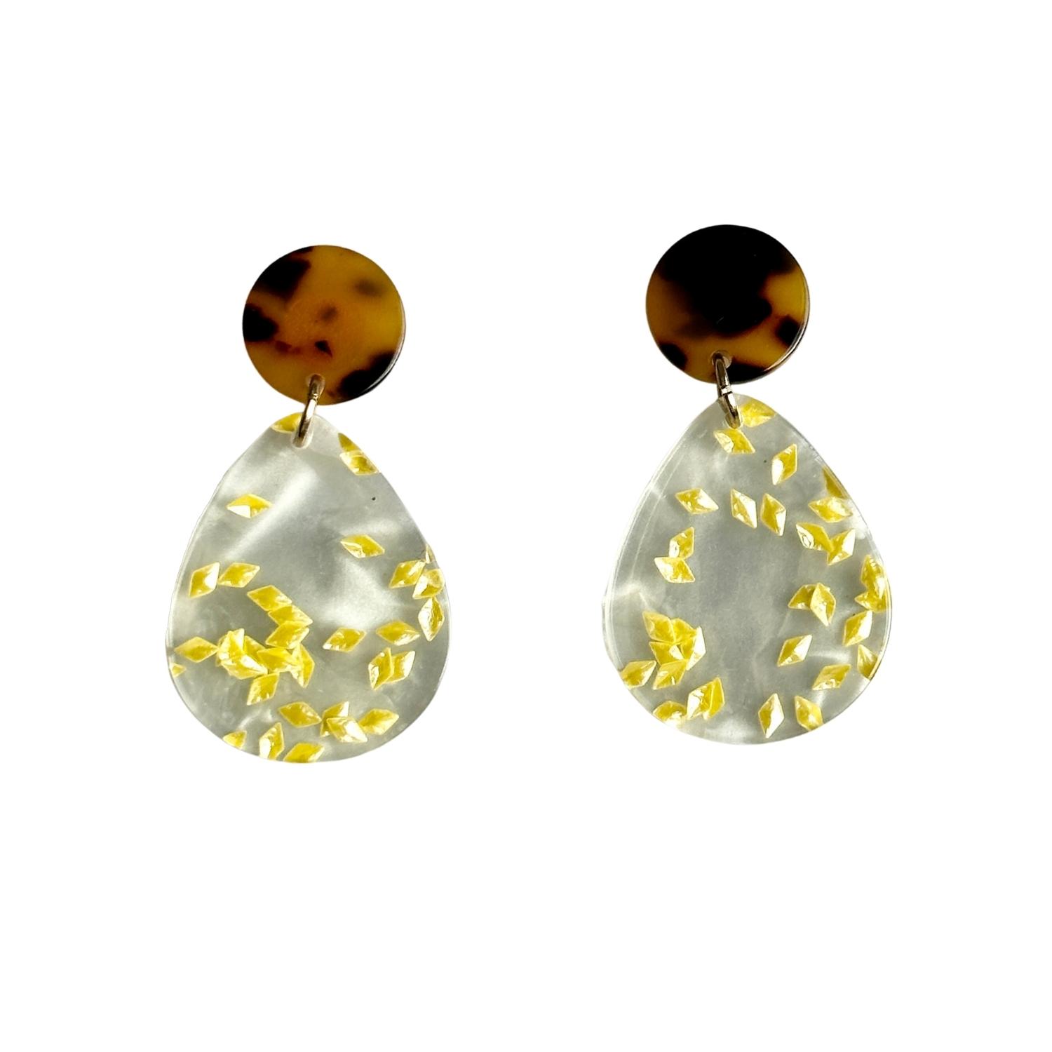 Women’s Yellow / Orange Mini Teardrop Earrings In Lemon Drop Closet Rehab