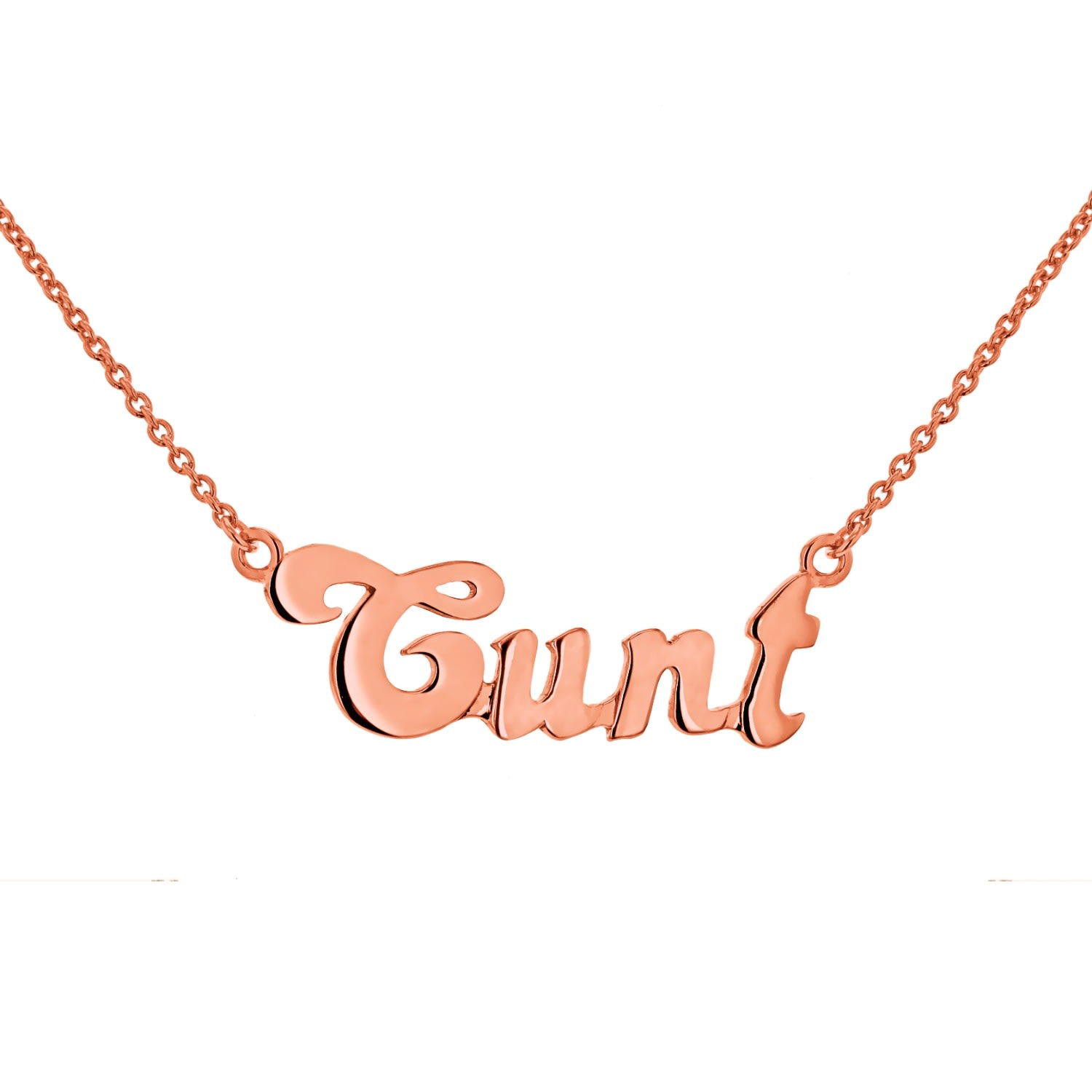 Women’s 18Kt Rose Gold Plated Status Necklace True Rocks