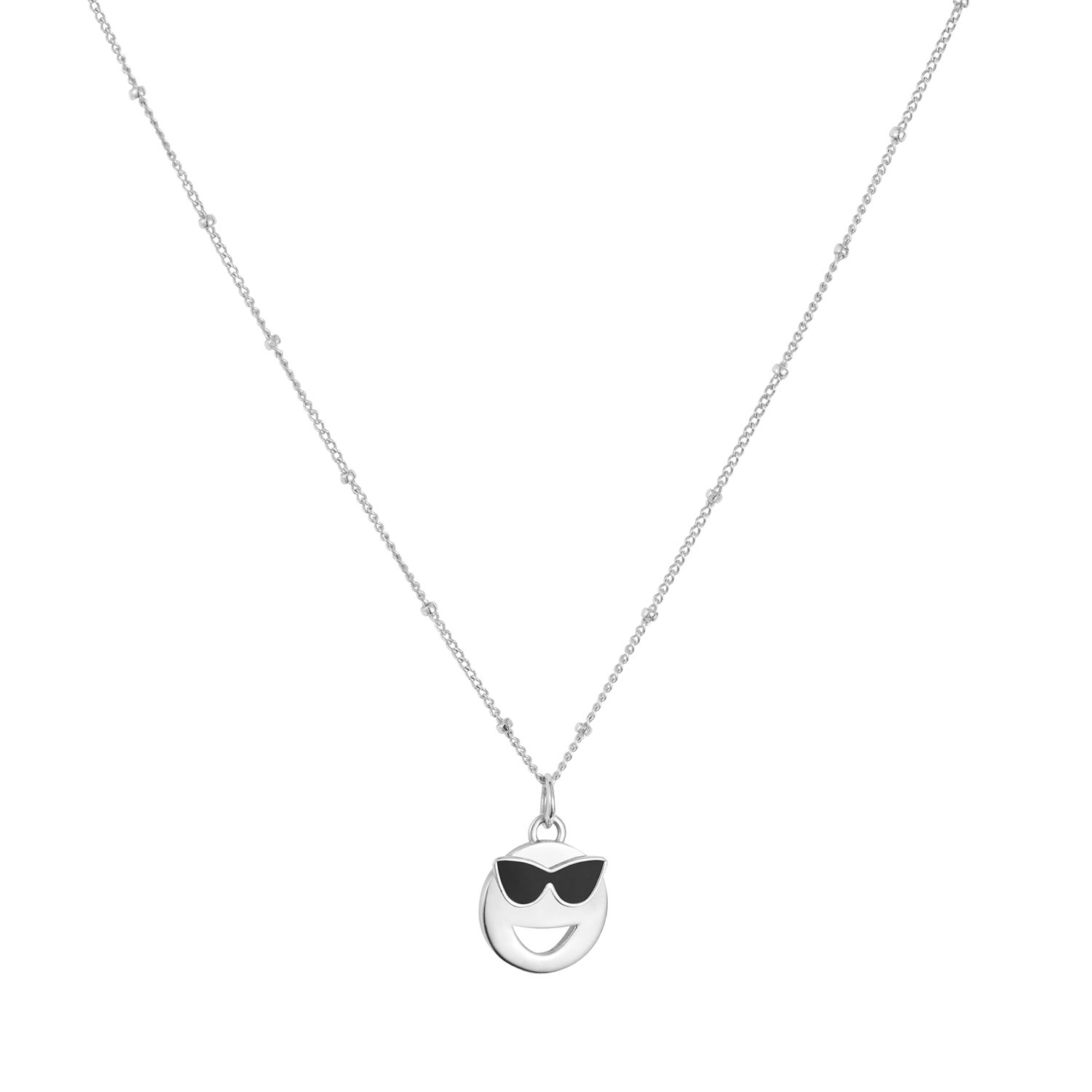 Toolally Women's Mood Pendant Necklace Cool - Silver In Metallic