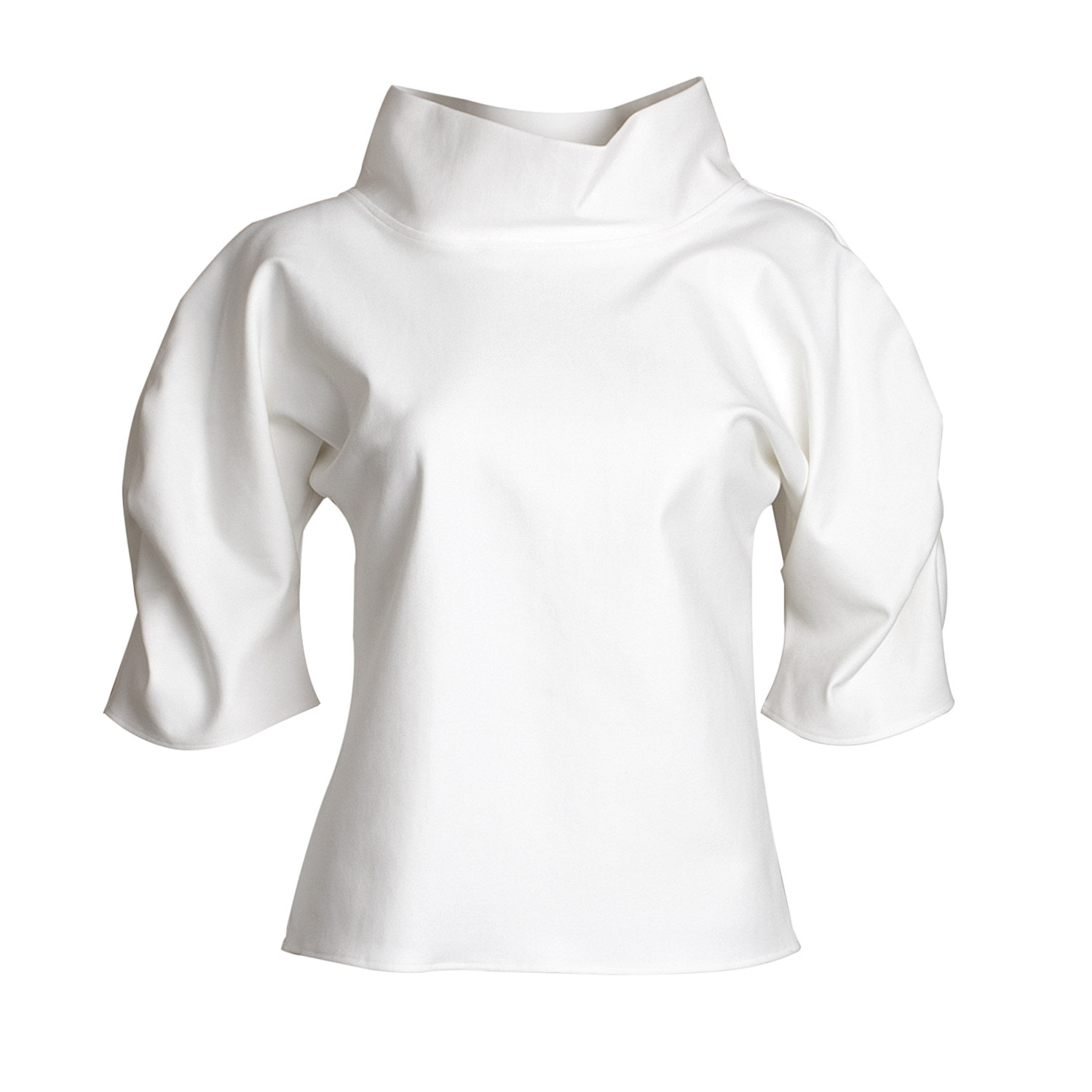 Bianca Popp Women's Puff Blouse With Collar In White In White