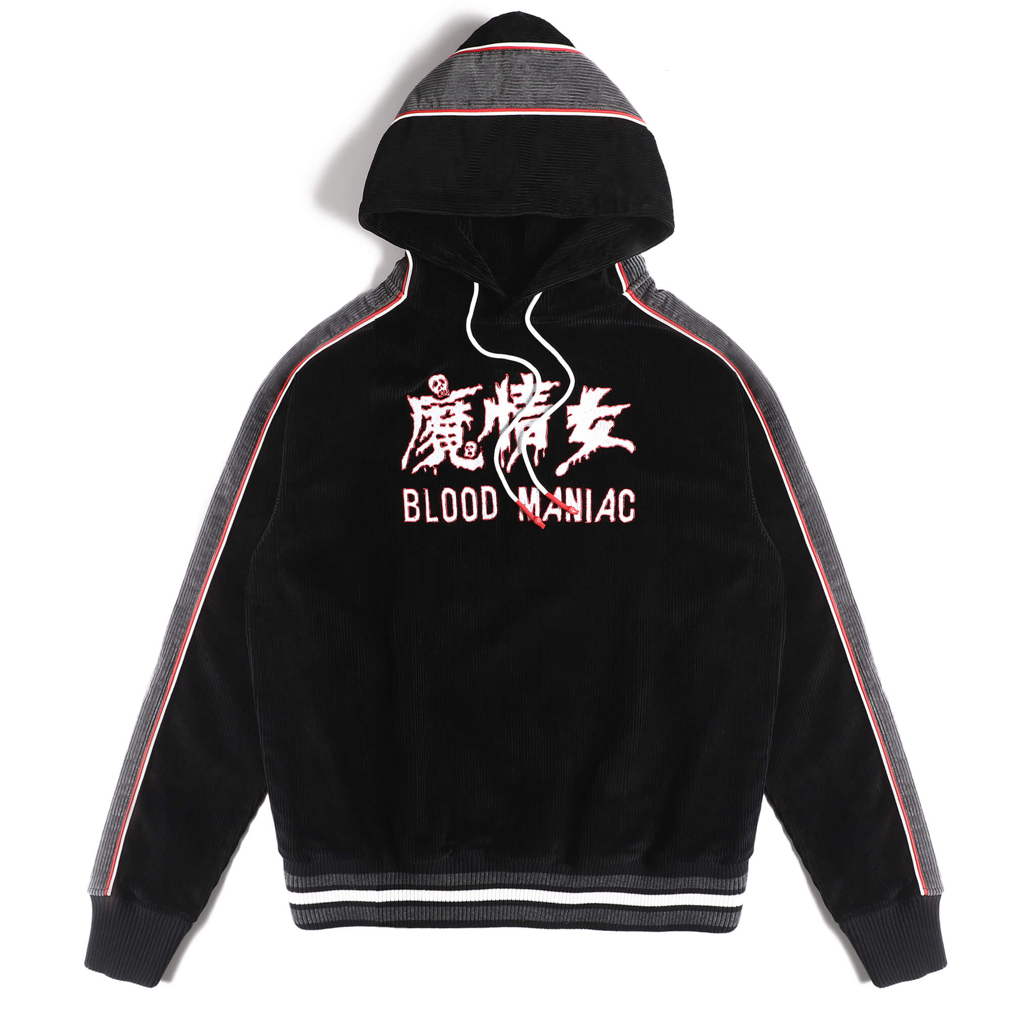 Black Blood Maniac Corduroy Hoodie Large Veryrare