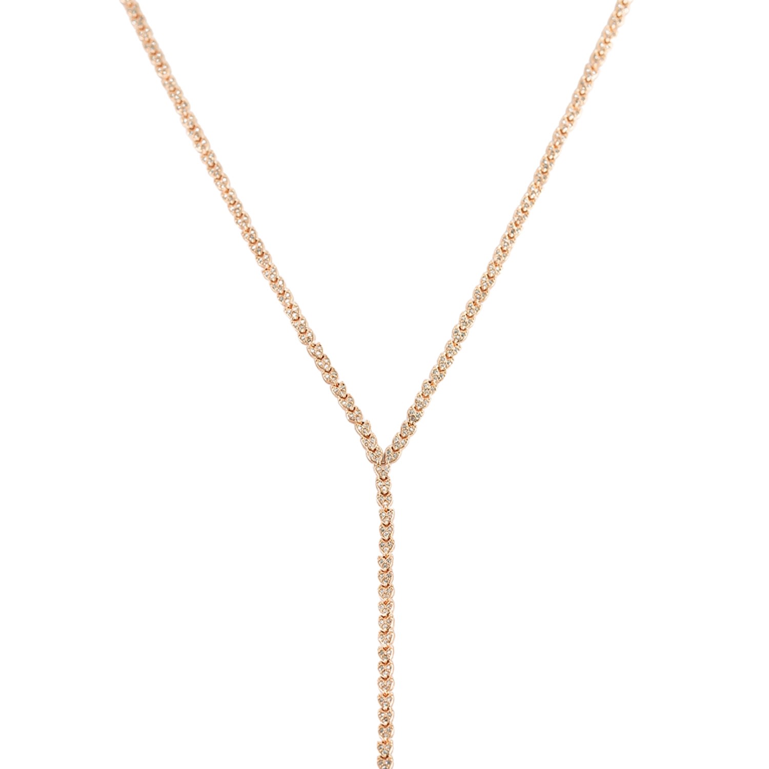 Black And Wild Women's Rose Gold Crystal Line Necklace In Gold