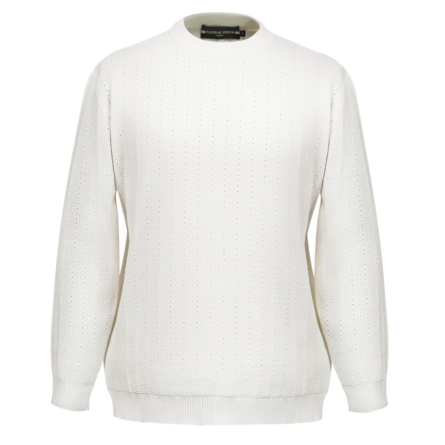 Smart And Joy Textured White Knit Jumper - White In White