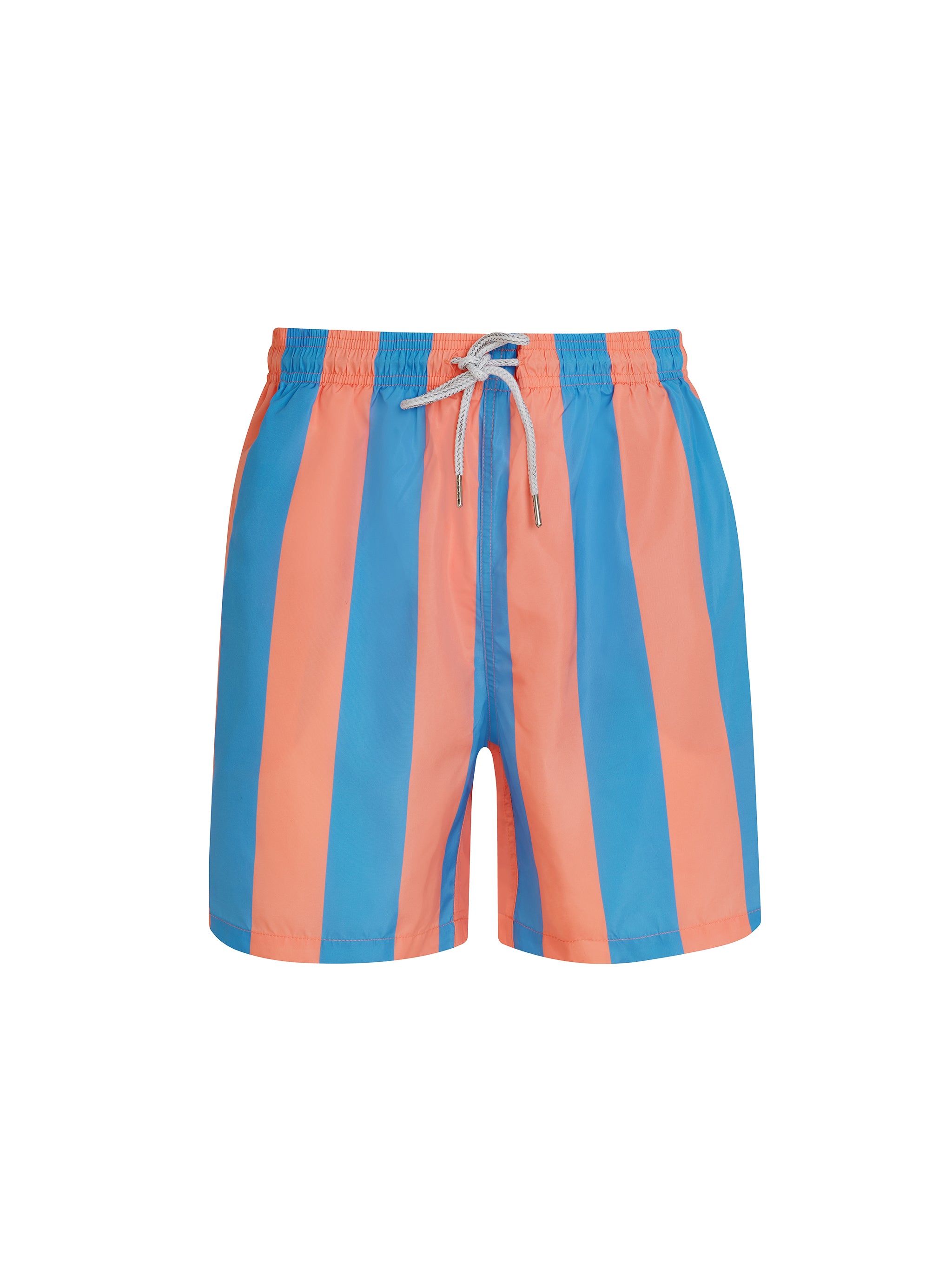 Blue / Yellow / Orange Bold Blue & Orange Stripe Men’s Swim Shorts XXL Robert & Son Beachwear Ltd