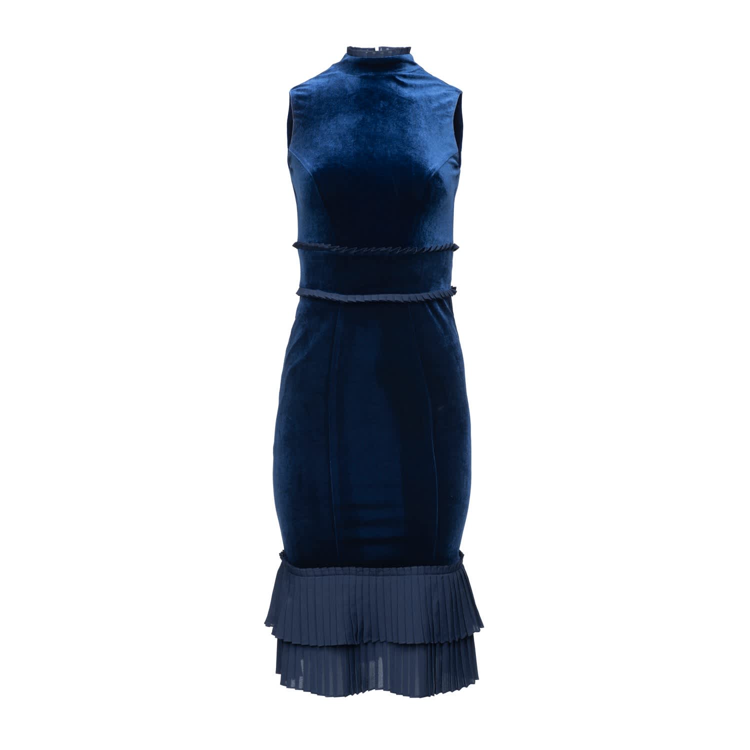 midnight blue velvet dress