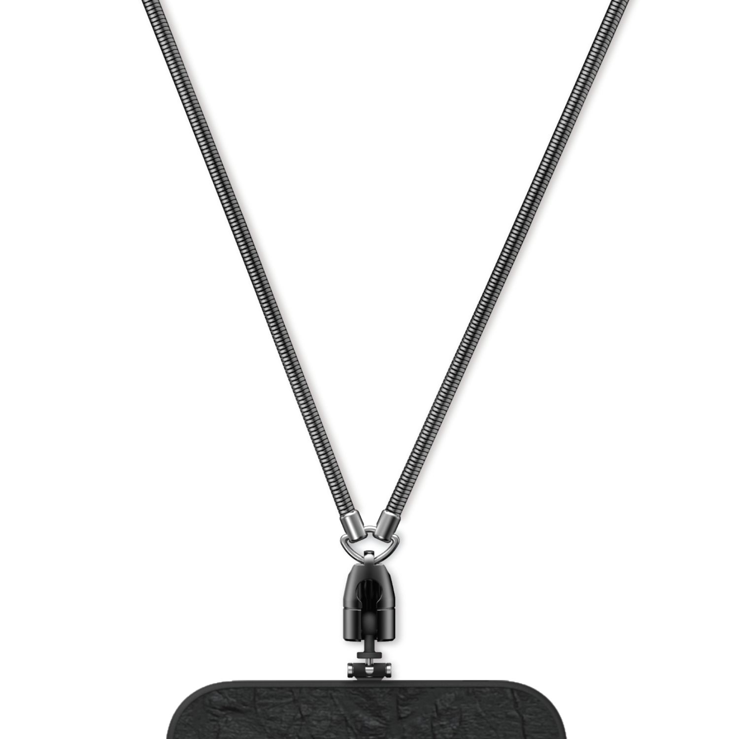 M.craftsman Yoggle Crossbody Phone Chain - Snake Chain Carbon Black