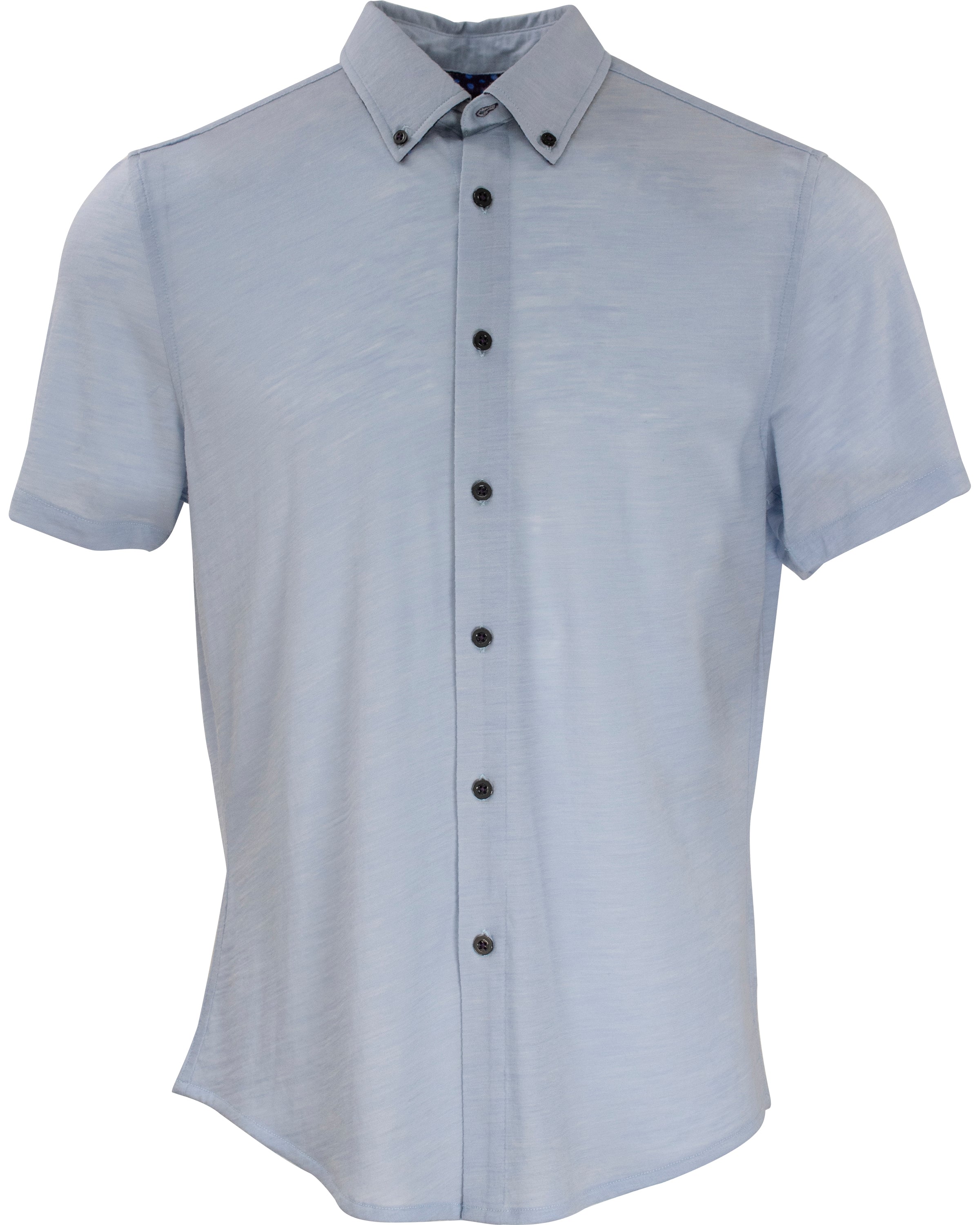 Shop Lords Of Harlech Men's Blue Tobias Merino Shirt - Sky