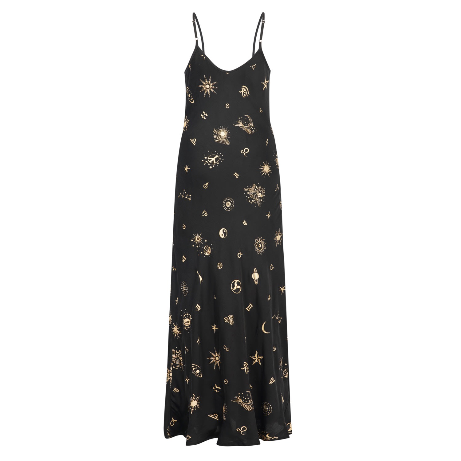 Em & Shi Women's Black Cosmic Slip Dress In Black