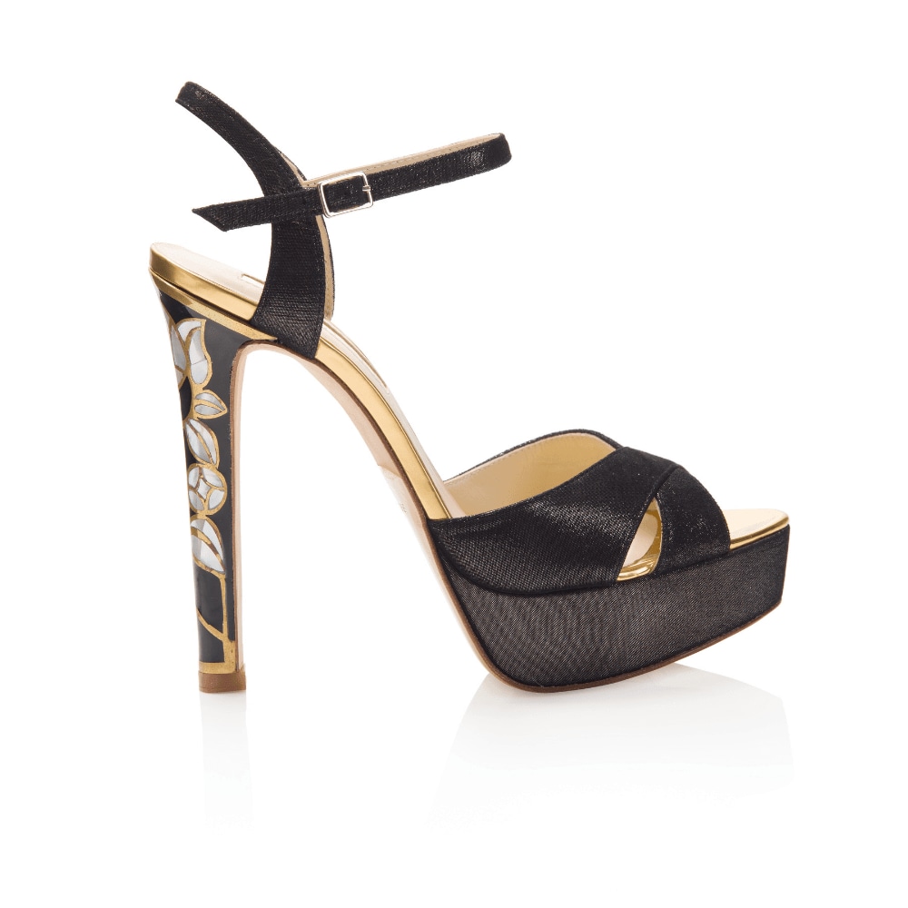 Women’s Gold / Black Rose In Bloom Noir 4 Uk Freya Rose