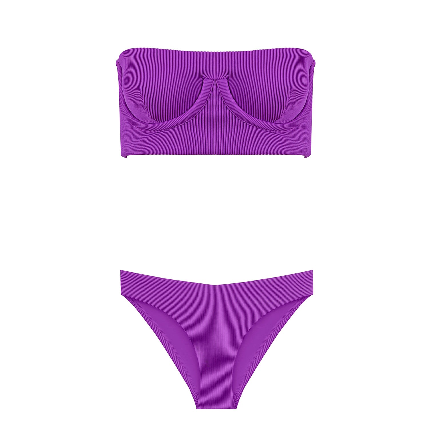 Women’s Pink / Purple Audrey Strapless Top Violet Bikini Small Ayje