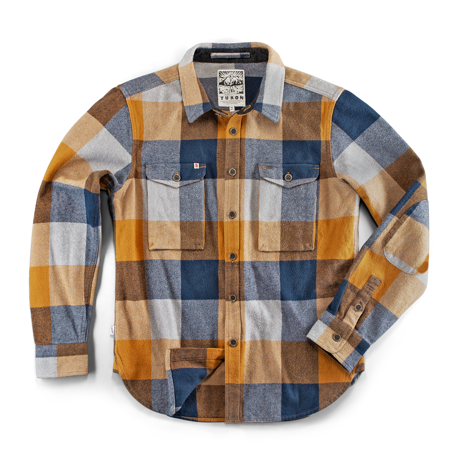 Men’s Brown Andsons Big Yukon Flannel Check Shirt Tan Medium &Sons Trading Co
