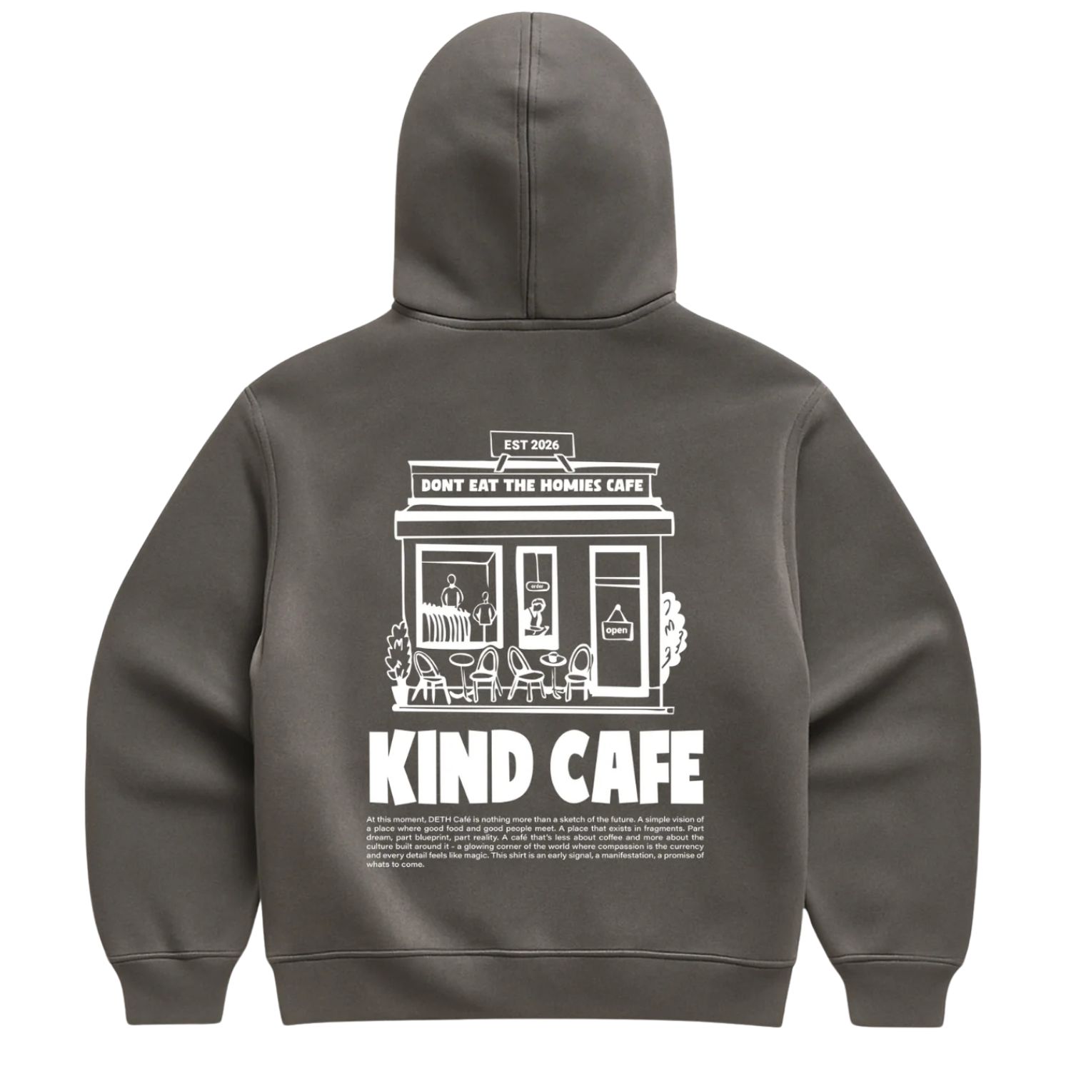 Dont Eat The Homies Women's Grey Deth Cafe Hoodie In Gray