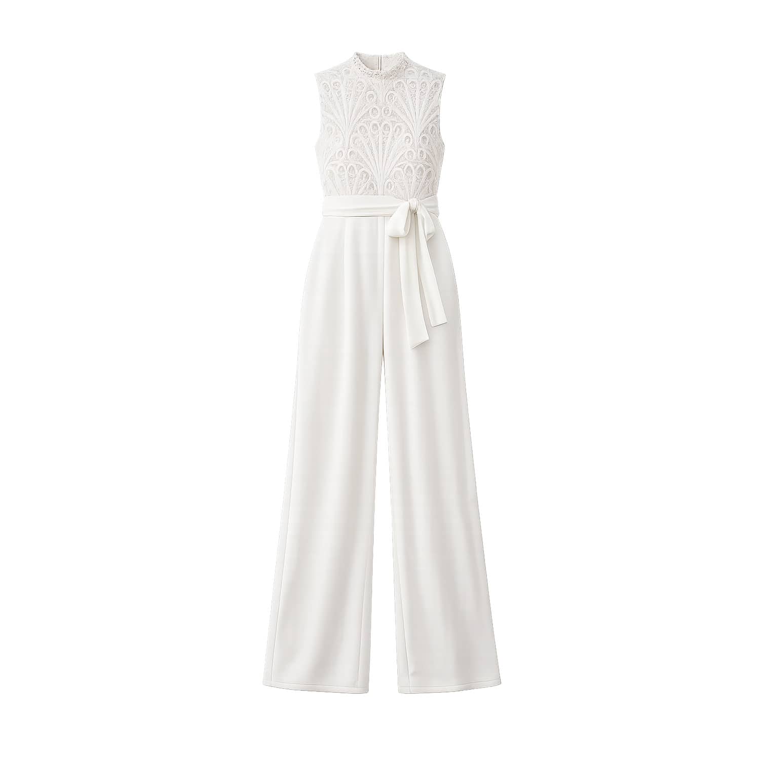 Yumi Ivory Lace Sleeveless Jumpsuit | Yumi | Wolf & Badger