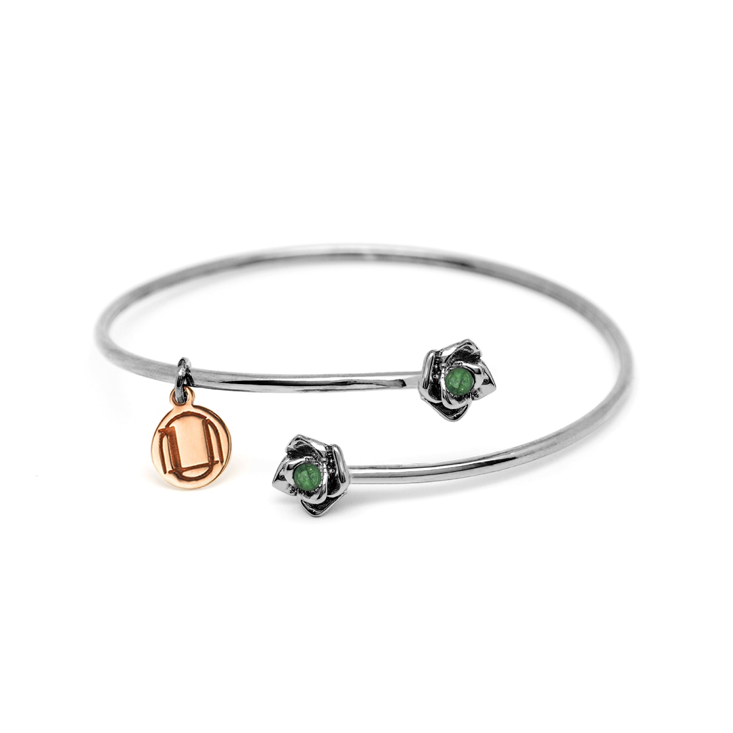 Women’s Bracelet Magnifica Sterling Silver With Natural Emerald Unaloe