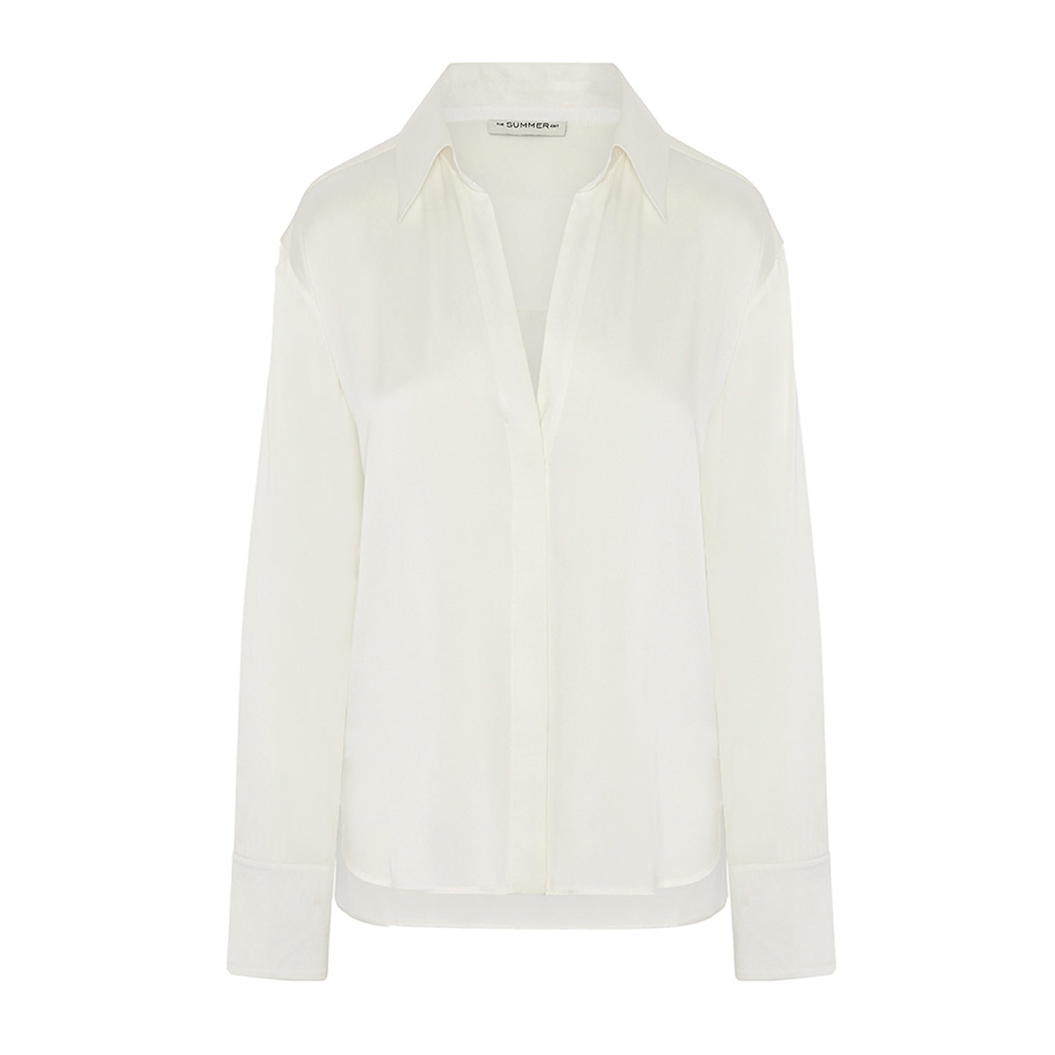 Women’s Ava Sandwashed Silk Shirt - Ivory Small The Summer Edit