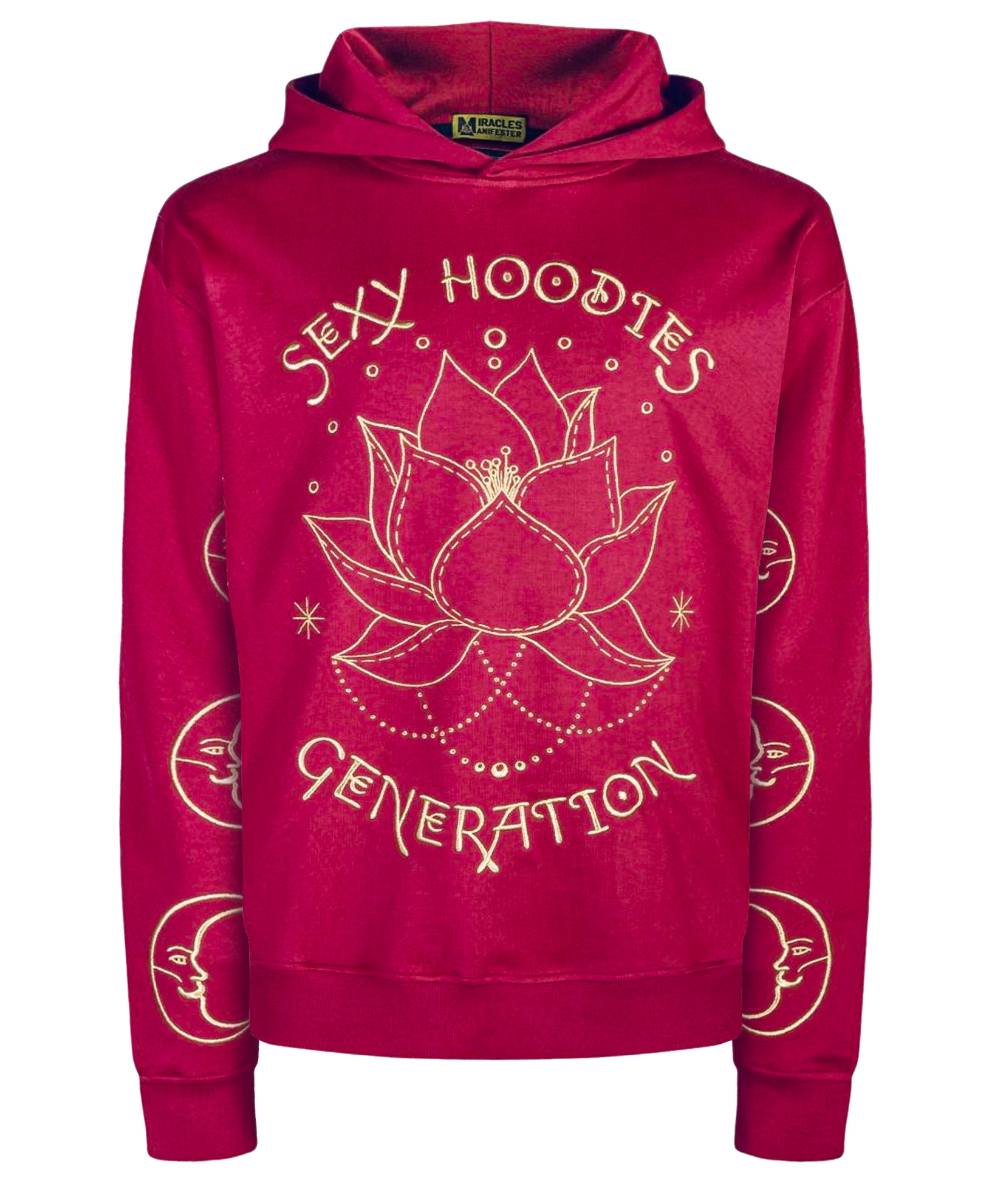 Love Affirmation Embroidered Hoodie Bordeaux Miracles