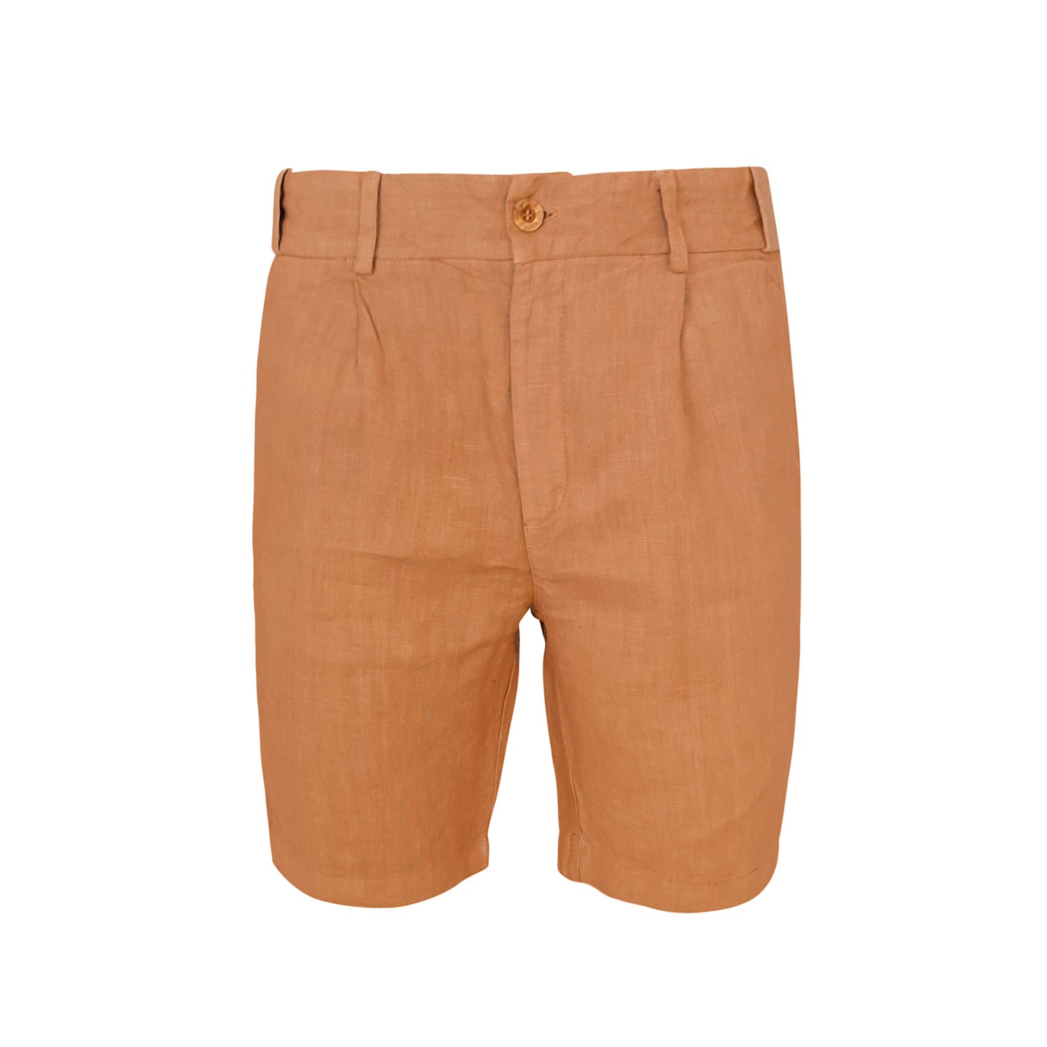 Men’s Brown Linen Bermuda Shorts - Cinnamon Extra Small Haris Cotton