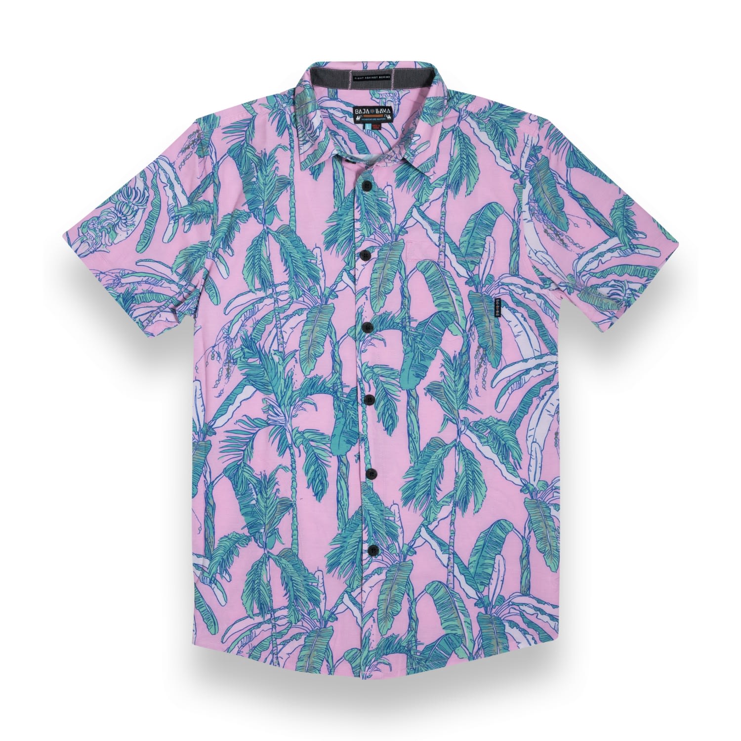 Men’s Pink / Purple All I See Is Pink - Vagabond Button Up Large Baja Llama