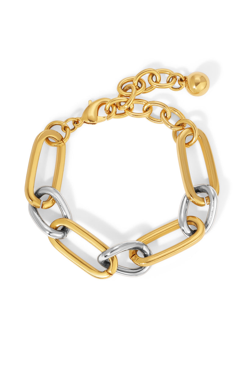 Naiia Women's Gold / Silver Ciara Chain Bracelet