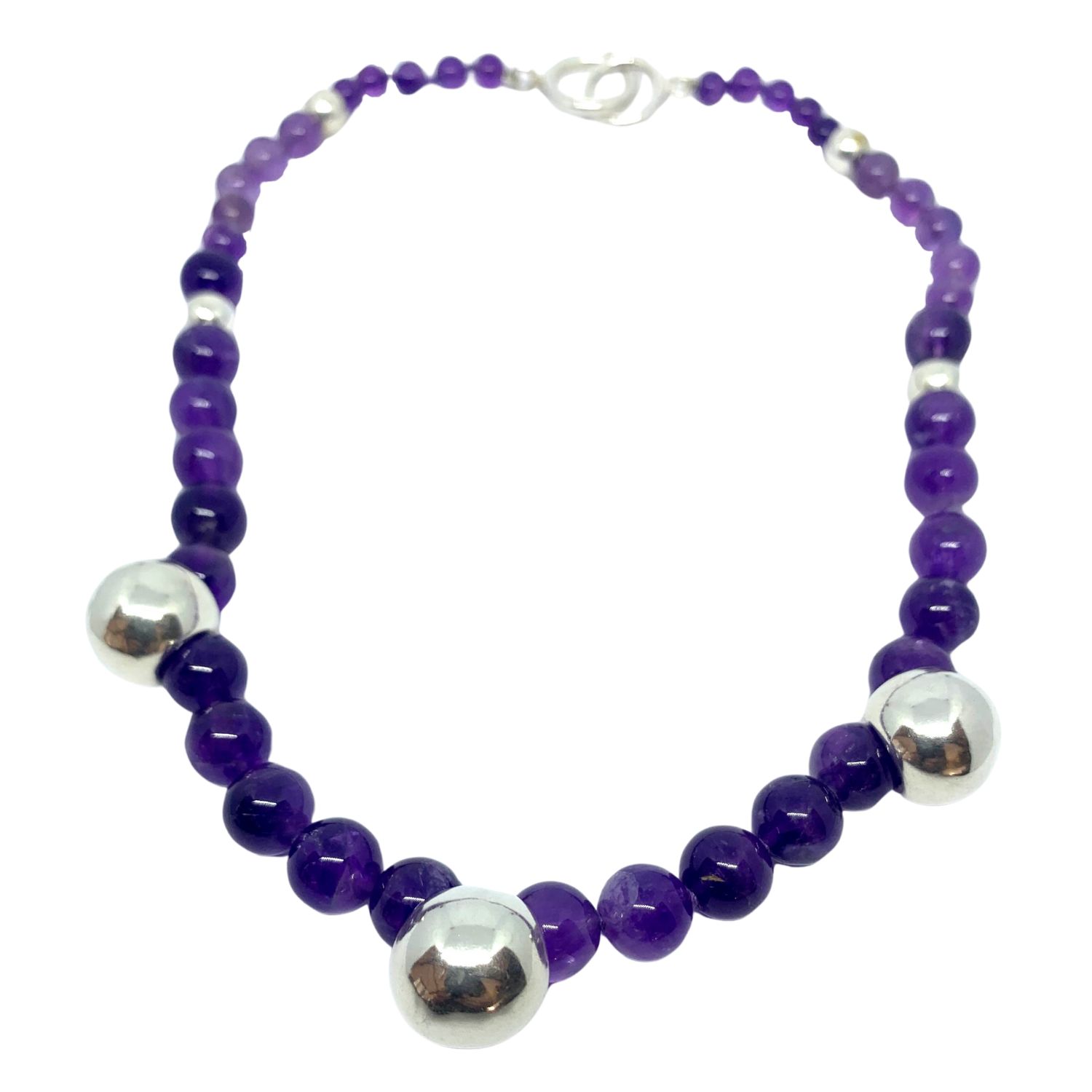 Tg-jewellery By Tamara Gervasio Women's Silver / Pink / Purple Amethyst Knotted Necklace One Of A Kind