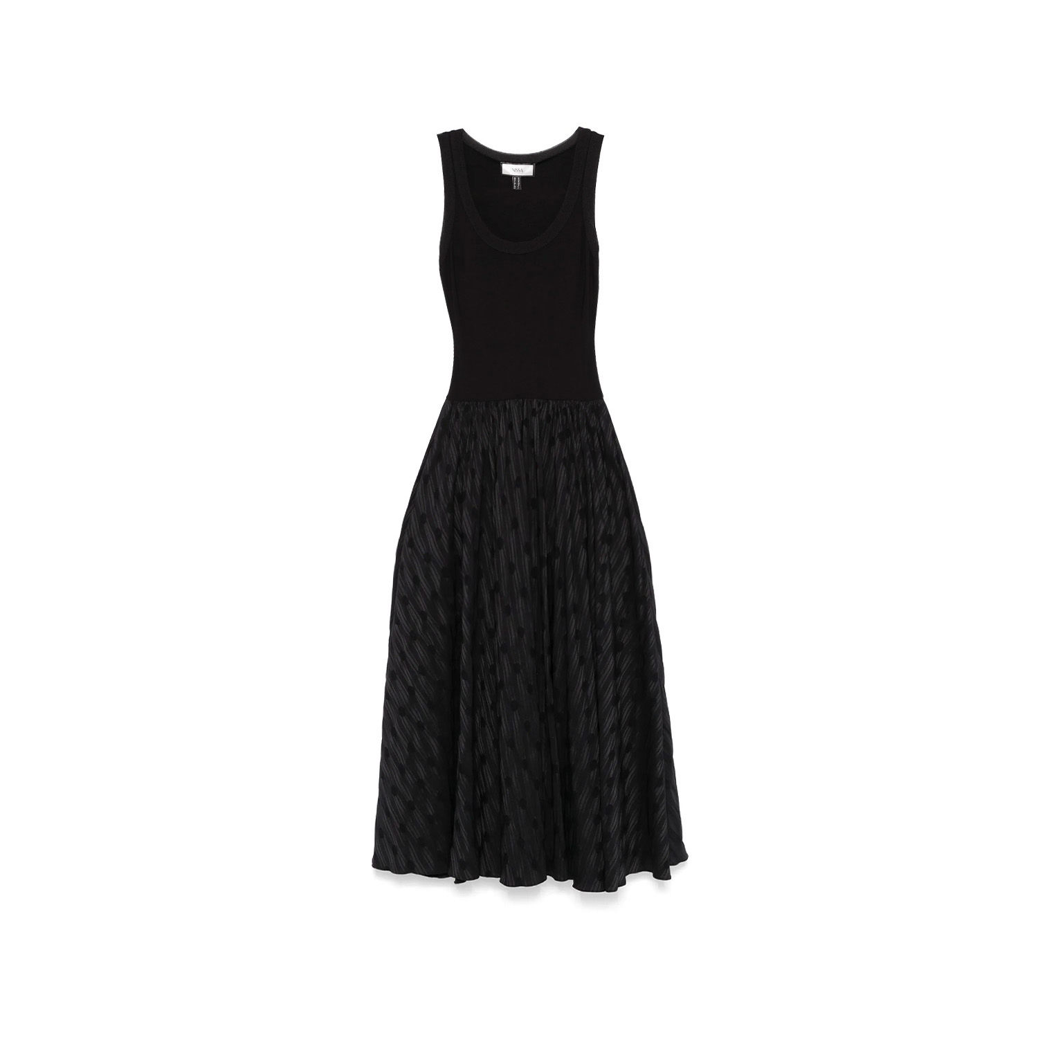Women's Black Floral-Jacquard Midi Dress | Medium | Nissa
