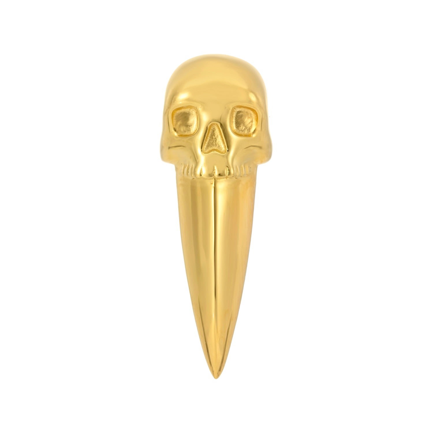 Men’s Skull Fang Earring In Gold Northskull