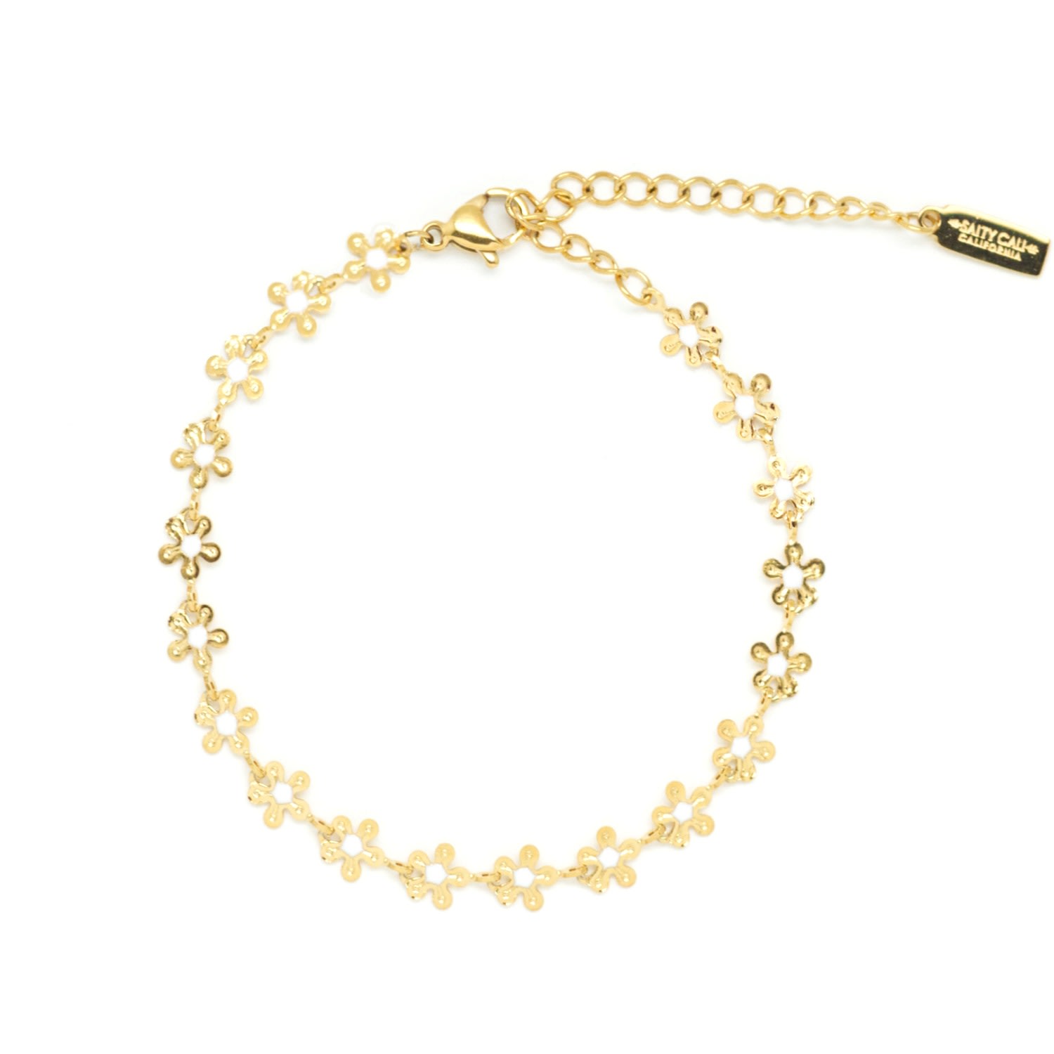 Salty Cali Women's Gold / White Bloom Bracelet ~ Salty Babes