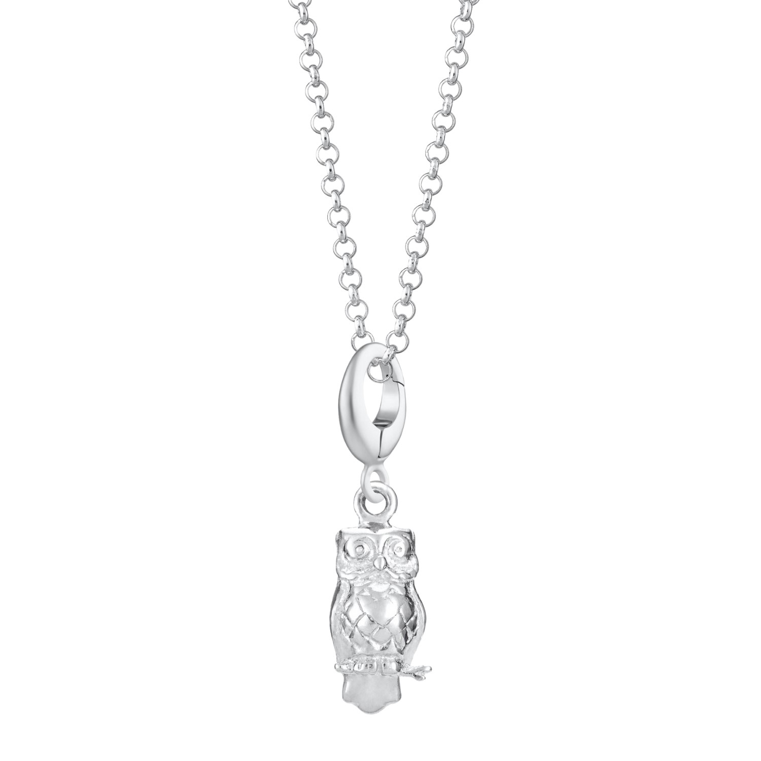 Lily Charmed Women's Sterling Silver Owl Charm Necklace