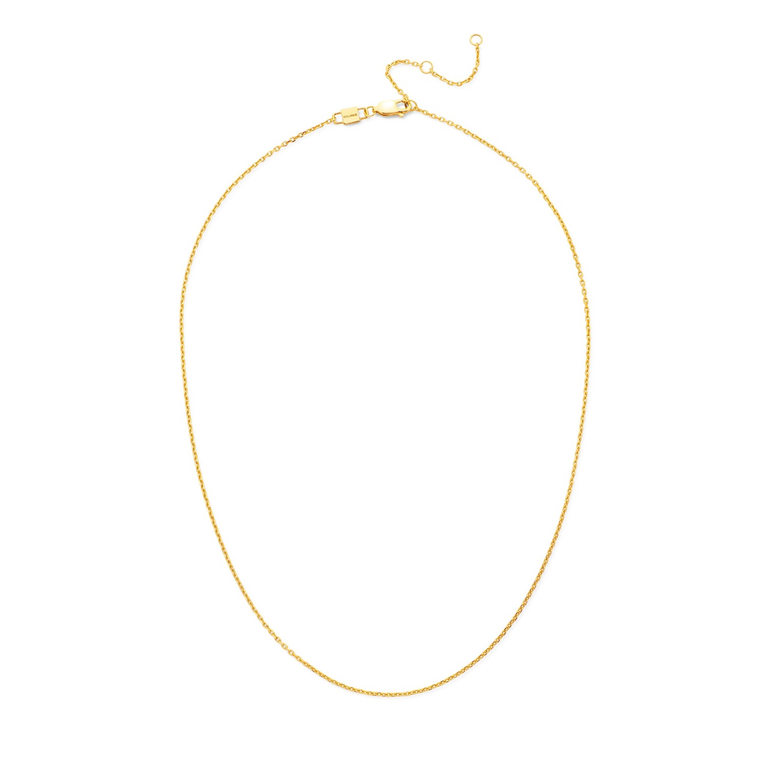 Women&rsquo;s Gold Diamond Cut Cable Chain Necklace | Kouree