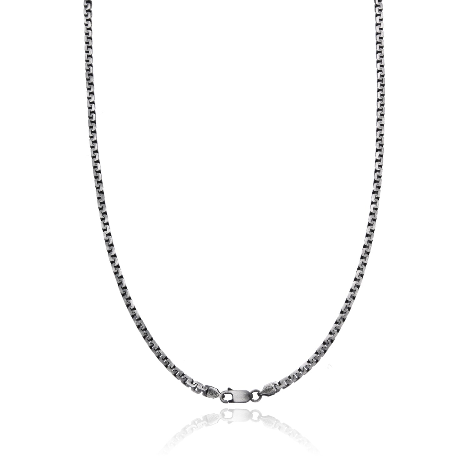Altar™ Ornaments Co. Men's Grey Athena Chain| Sterling Silver Ruthenium-plated Vintage Chain - Altar™ In Gray