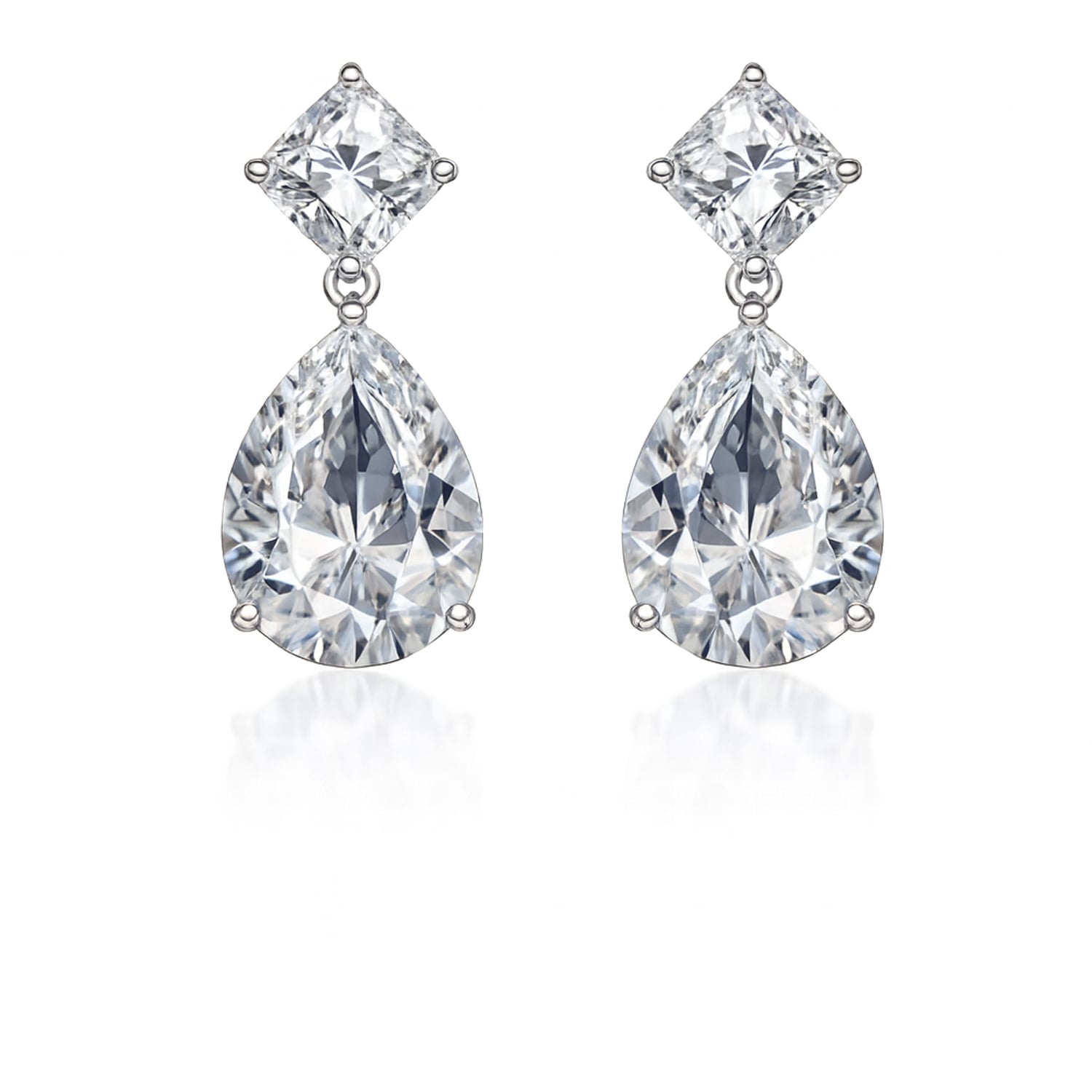 The Gala Women's Silver Princess & Pear Drop Earrings In Silver