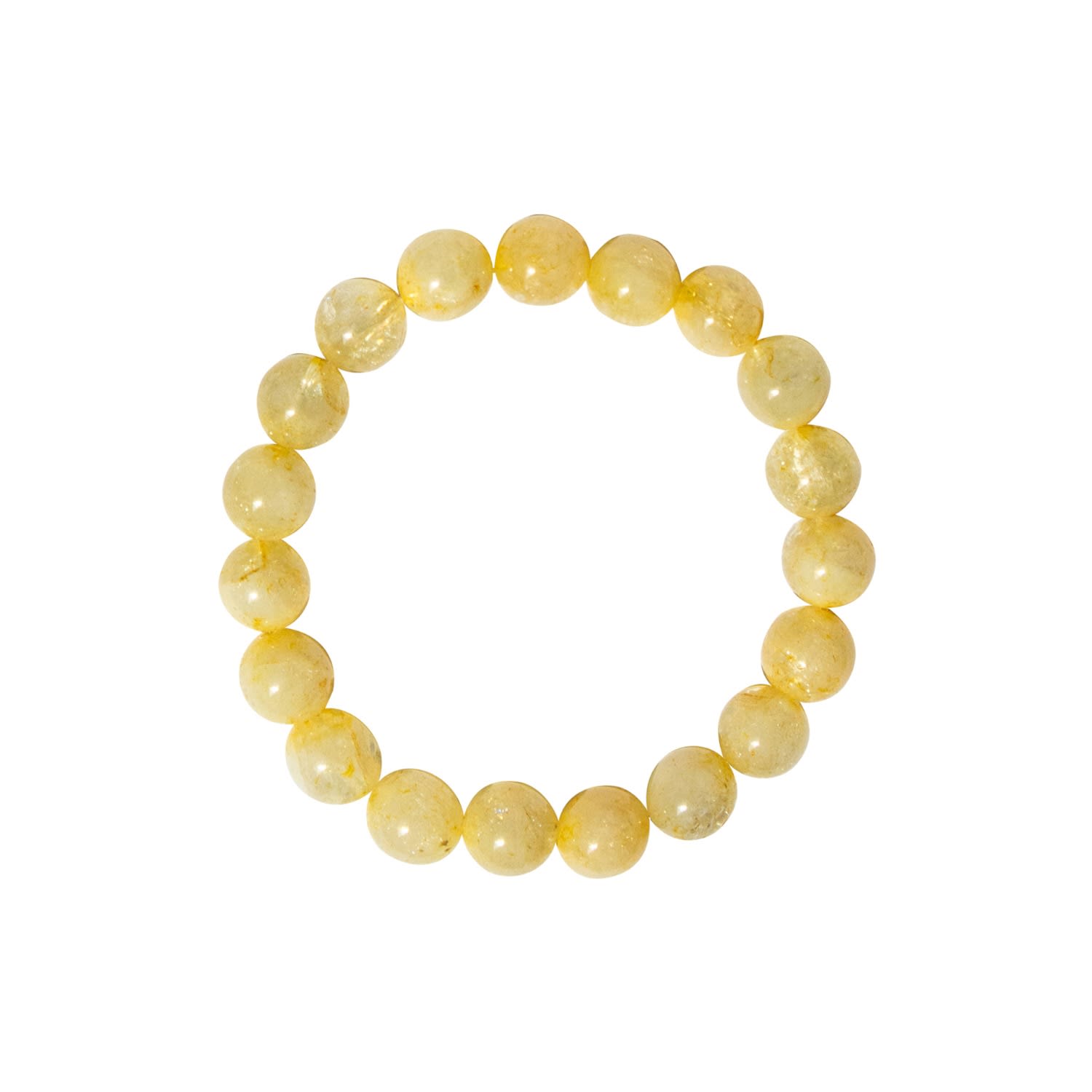 Seree Women's Yellow / Orange Manifest Collection Abundance Yellow Crystal Beaded Bracelet