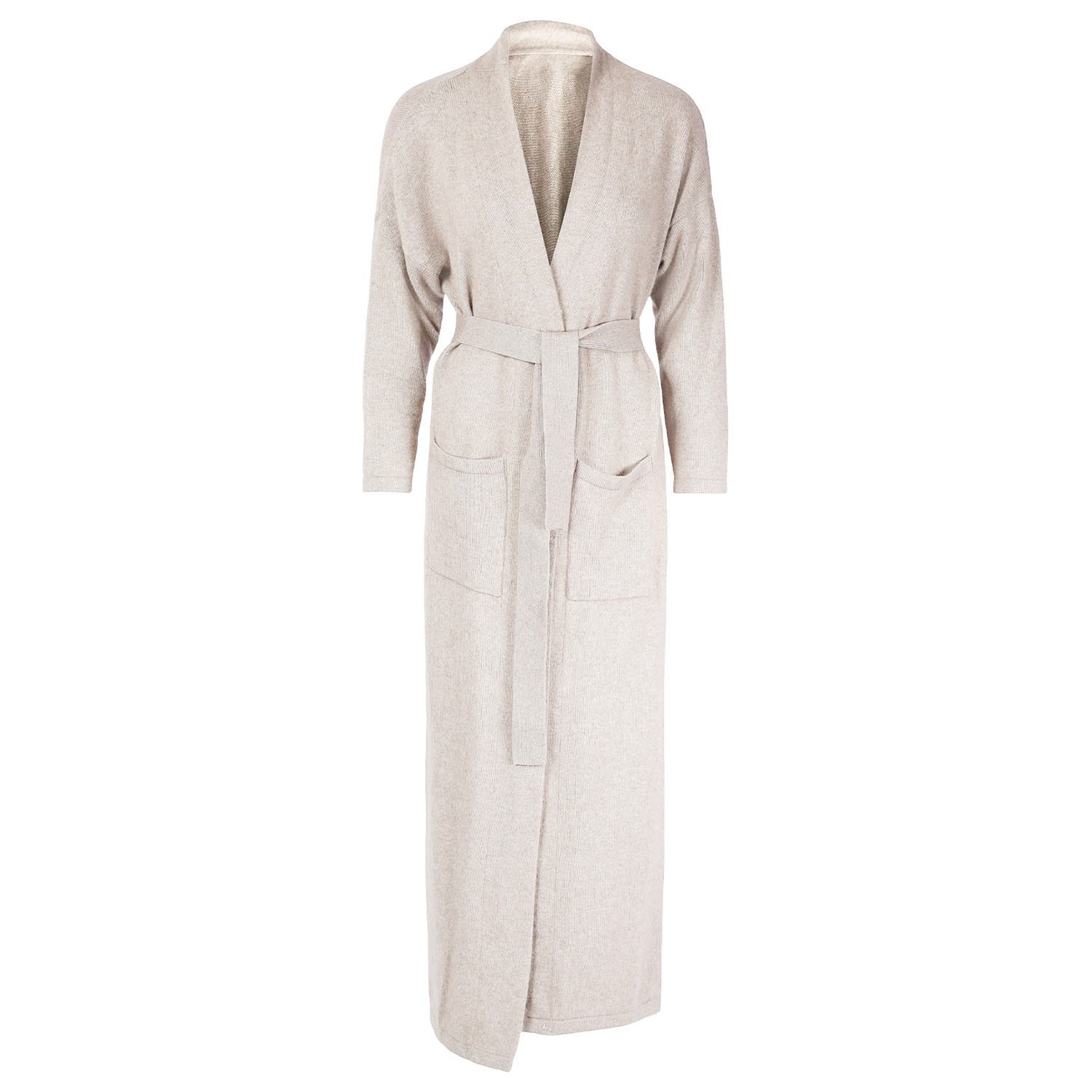 Women’s "Camilla" Cashmere Dressing Gown - Neutrals L/Xl Tirillm